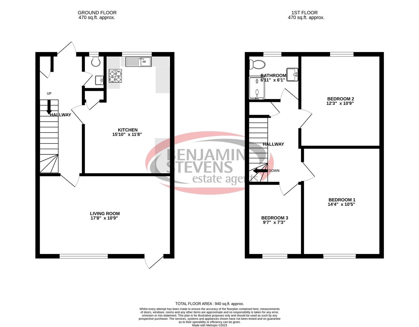 3 bed end of terrace house to rent in Warrens Shawe Lane, Edgware - Property Floorplan
