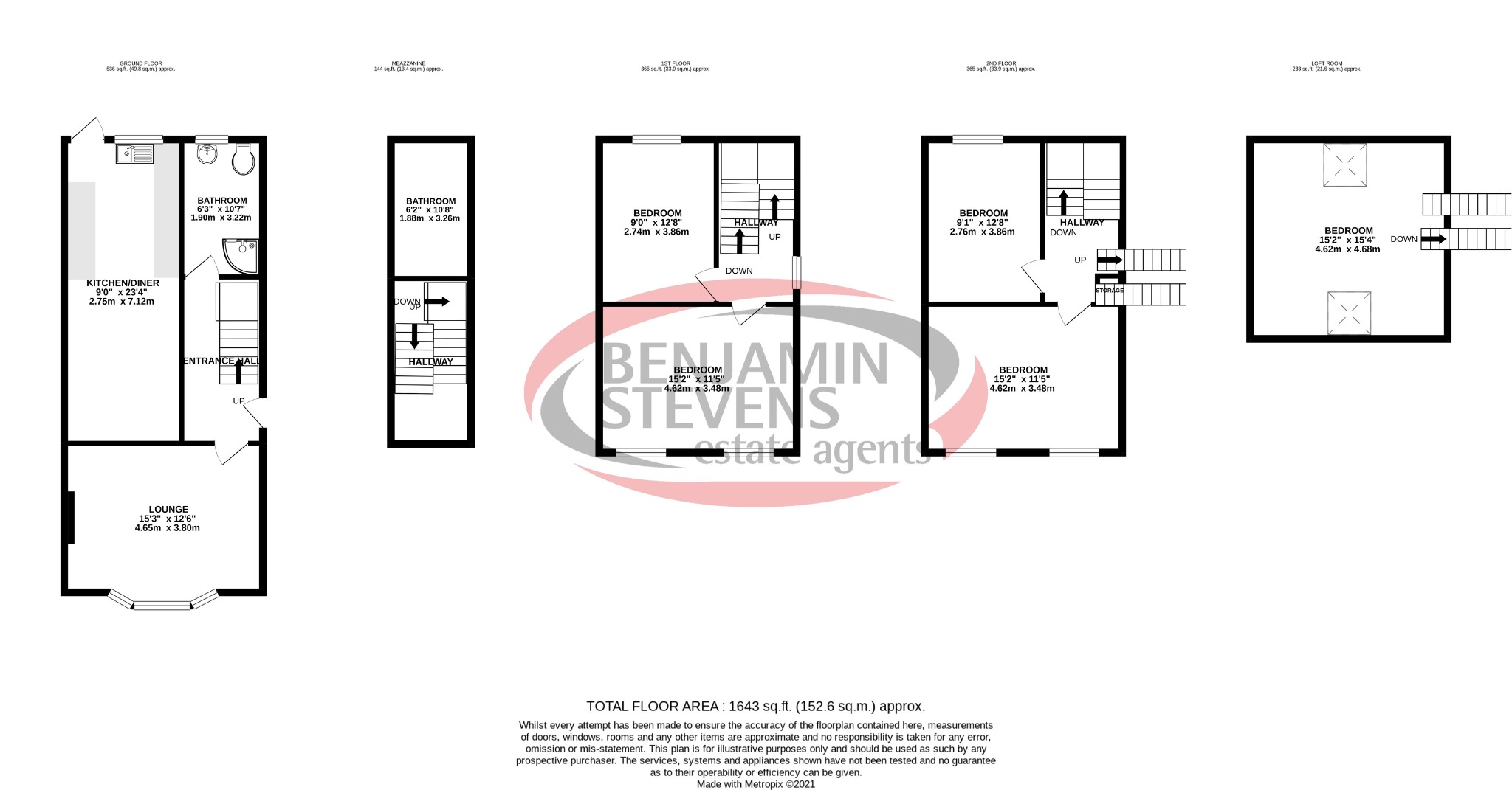5 bed end of terrace house to rent in Mayton Street, London - Property Floorplan