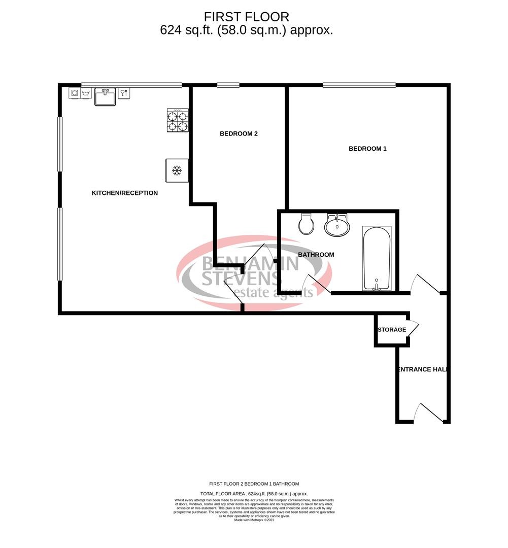 2 bed flat for sale in Fraser Road, Greenford - Property Floorplan