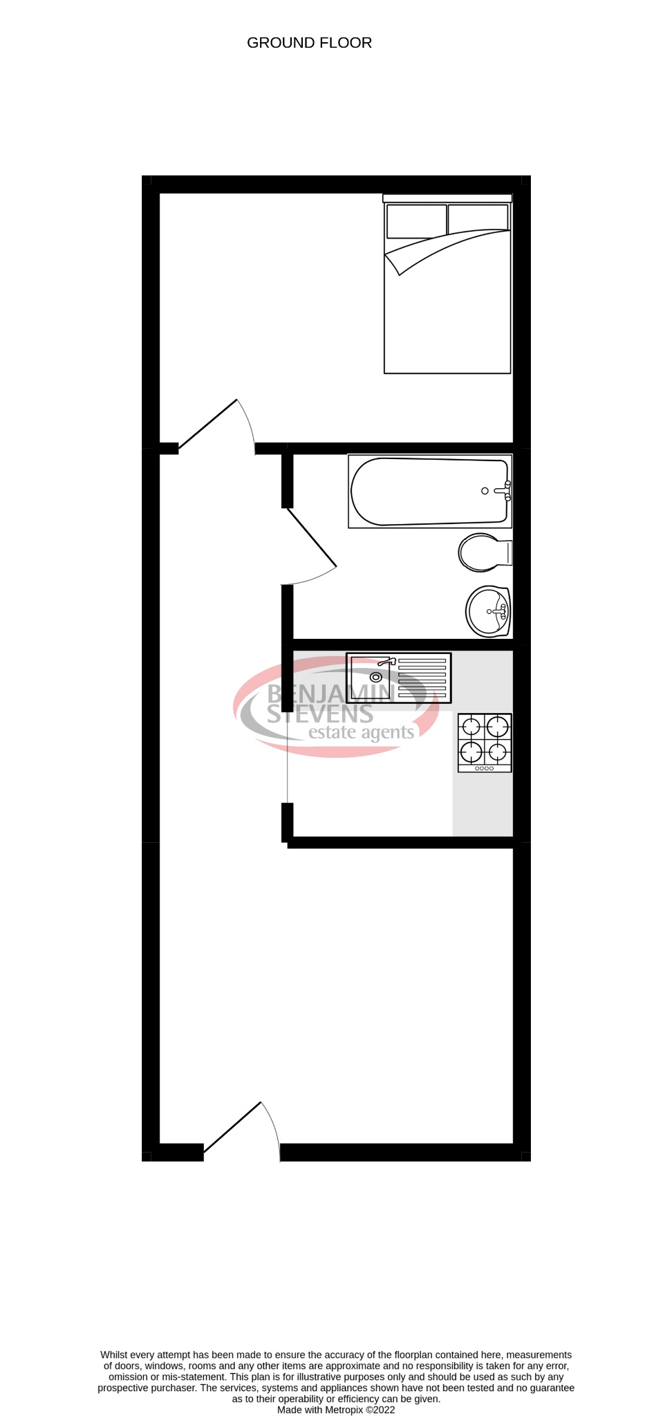 1 bed flat for sale in Napier Road, Luton - Property Floorplan