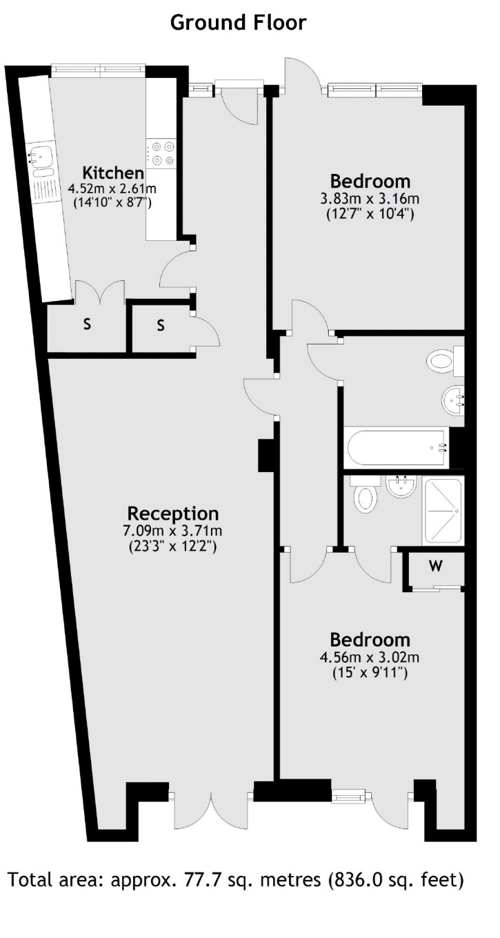 2 bed flat for sale in Dragmore Street, London - Property Floorplan