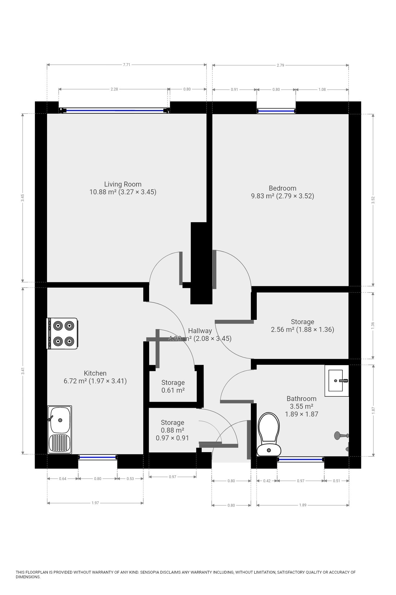 1 bed ground floor flat for sale in Claycroft, Welwyn Garden City - Property Floorplan