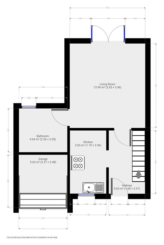 2 bed semi-detached house for sale in Montfitchet Walk, Stevenage - Property Floorplan