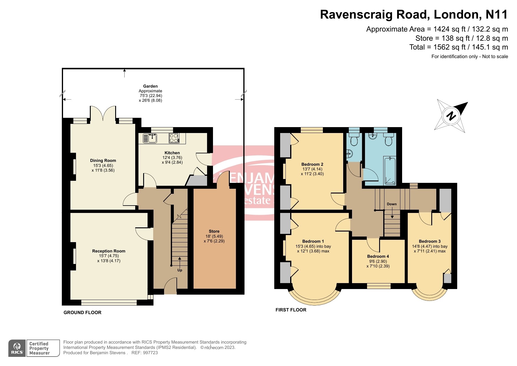 4 bed semi-detached house to rent in Ravenscraig Road, London - Property Floorplan