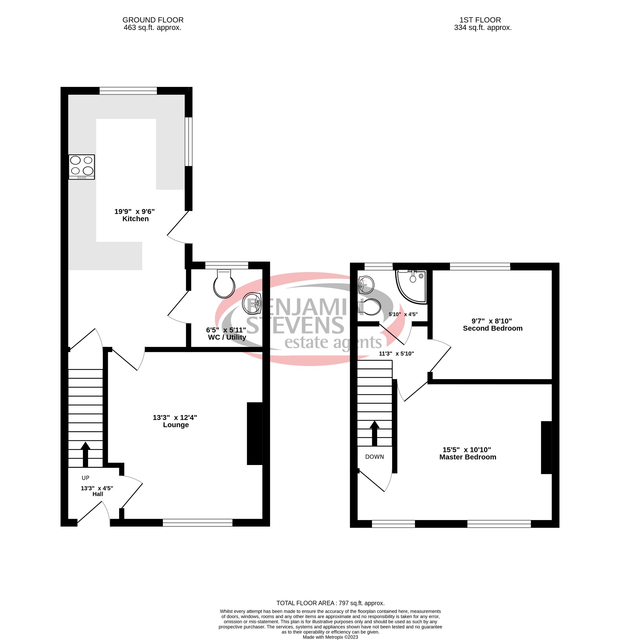 2 bed semi-detached house for sale in Hastings Road, Northampton - Property Floorplan