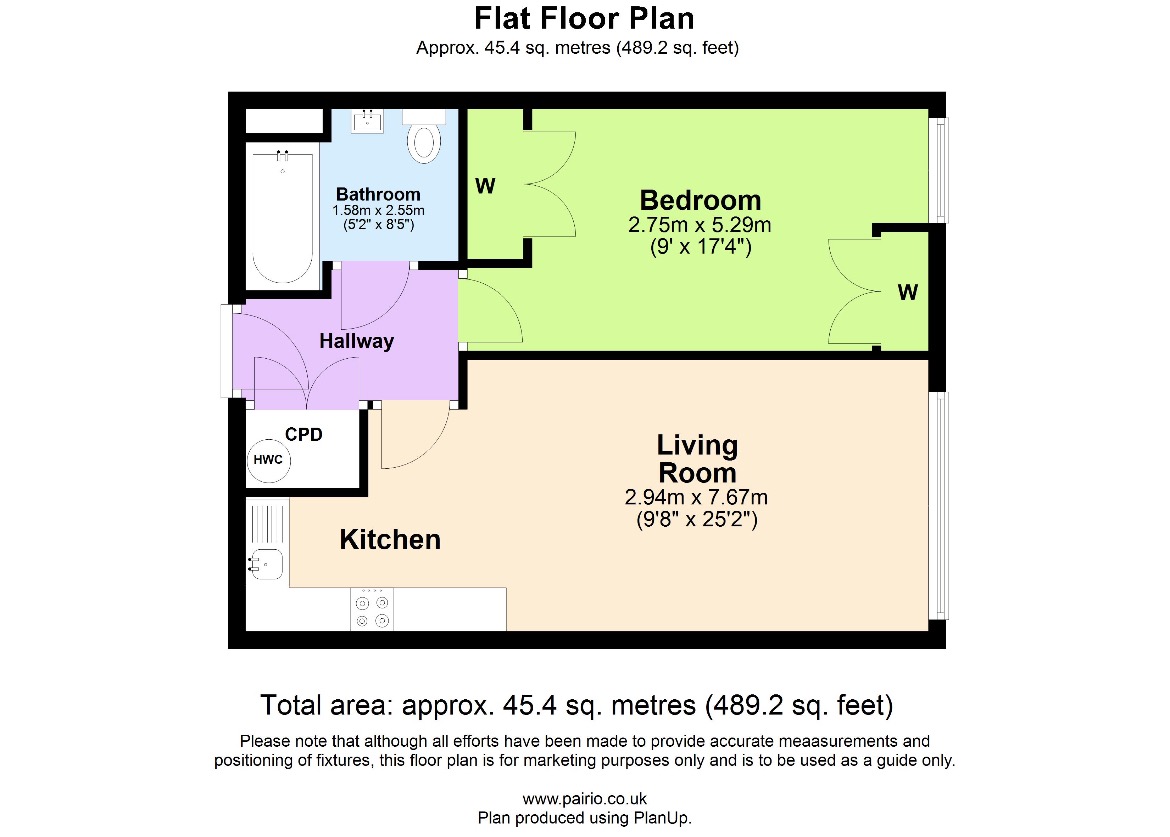 1 bed flat for sale in Boston House, Stevenage - Property Floorplan
