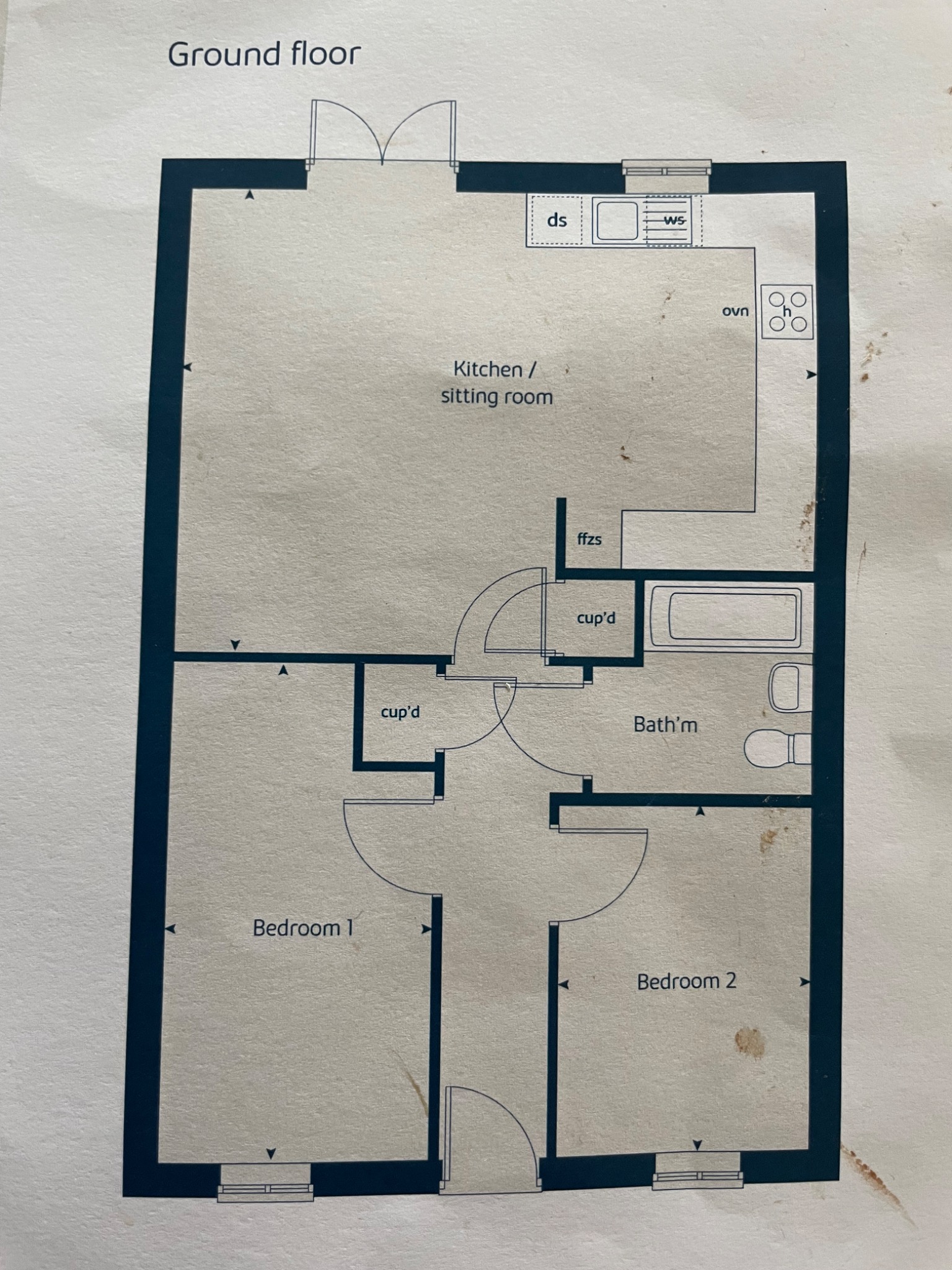2 bed semi-detached bungalow for sale in Emery Croft, Shefford - Property Floorplan