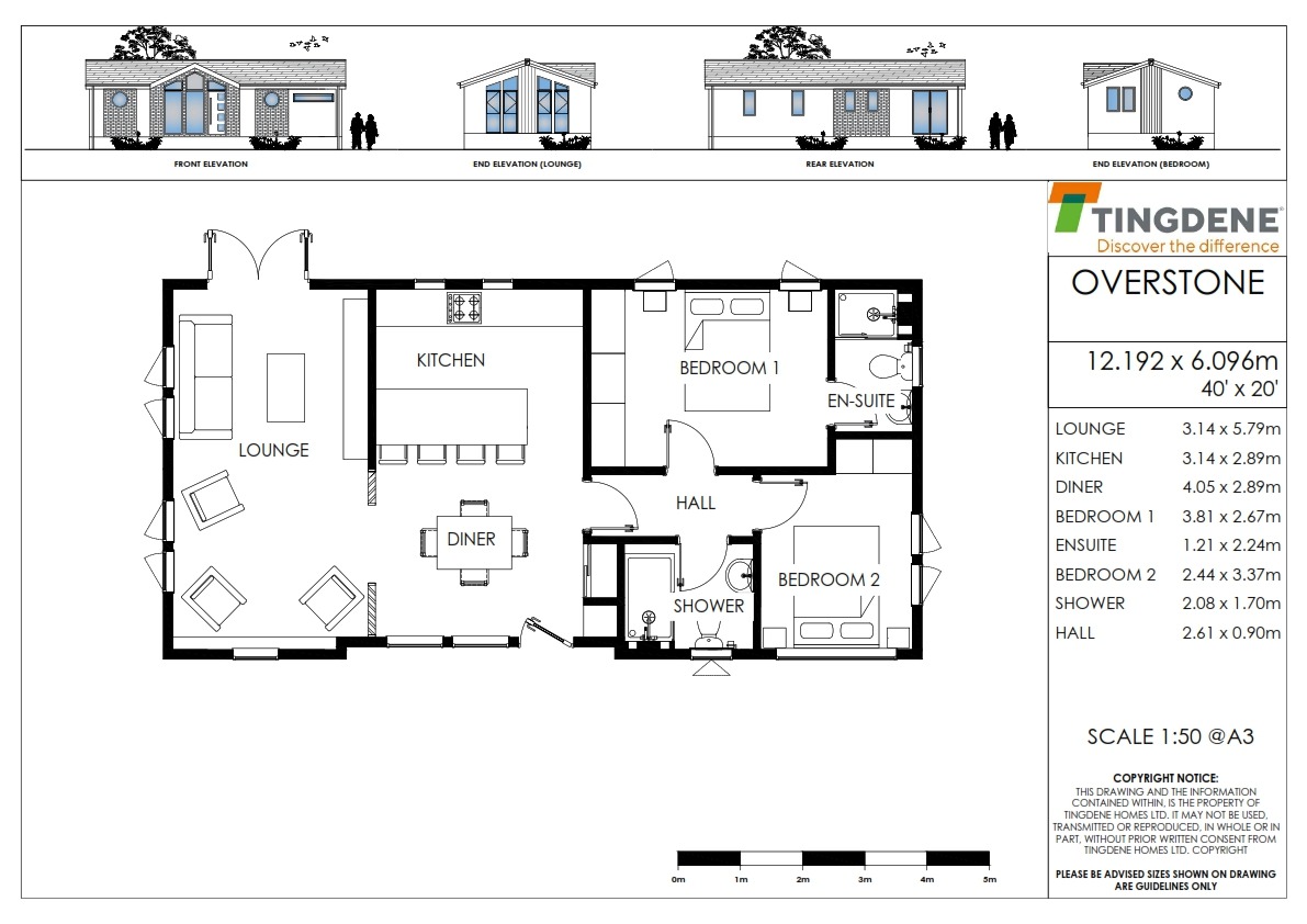 2 bed park home for sale in Woodside, Bedfordshire - Property Floorplan