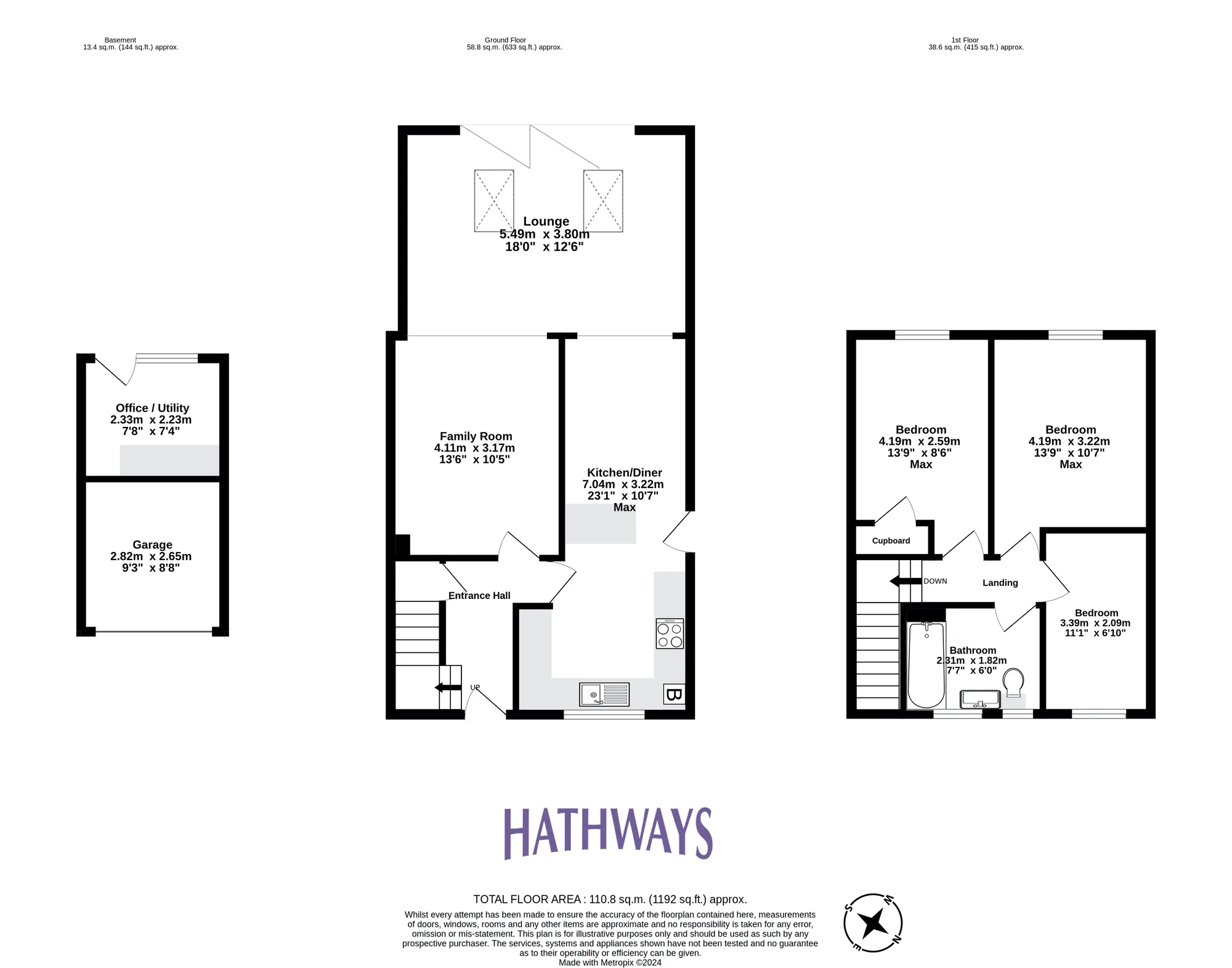 3 bed semi-detached house for sale in Beaumaris Drive, Cwmbran - Property Floorplan