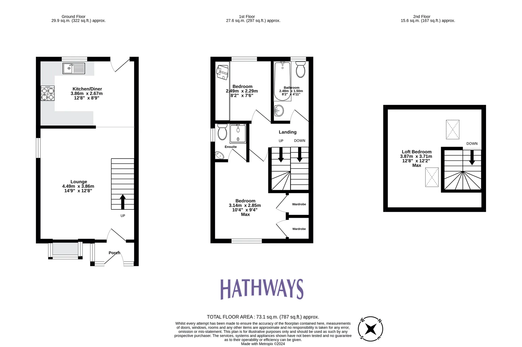 2 bed semi-detached house for sale in Hendre Court, Cwmbran - Property Floorplan
