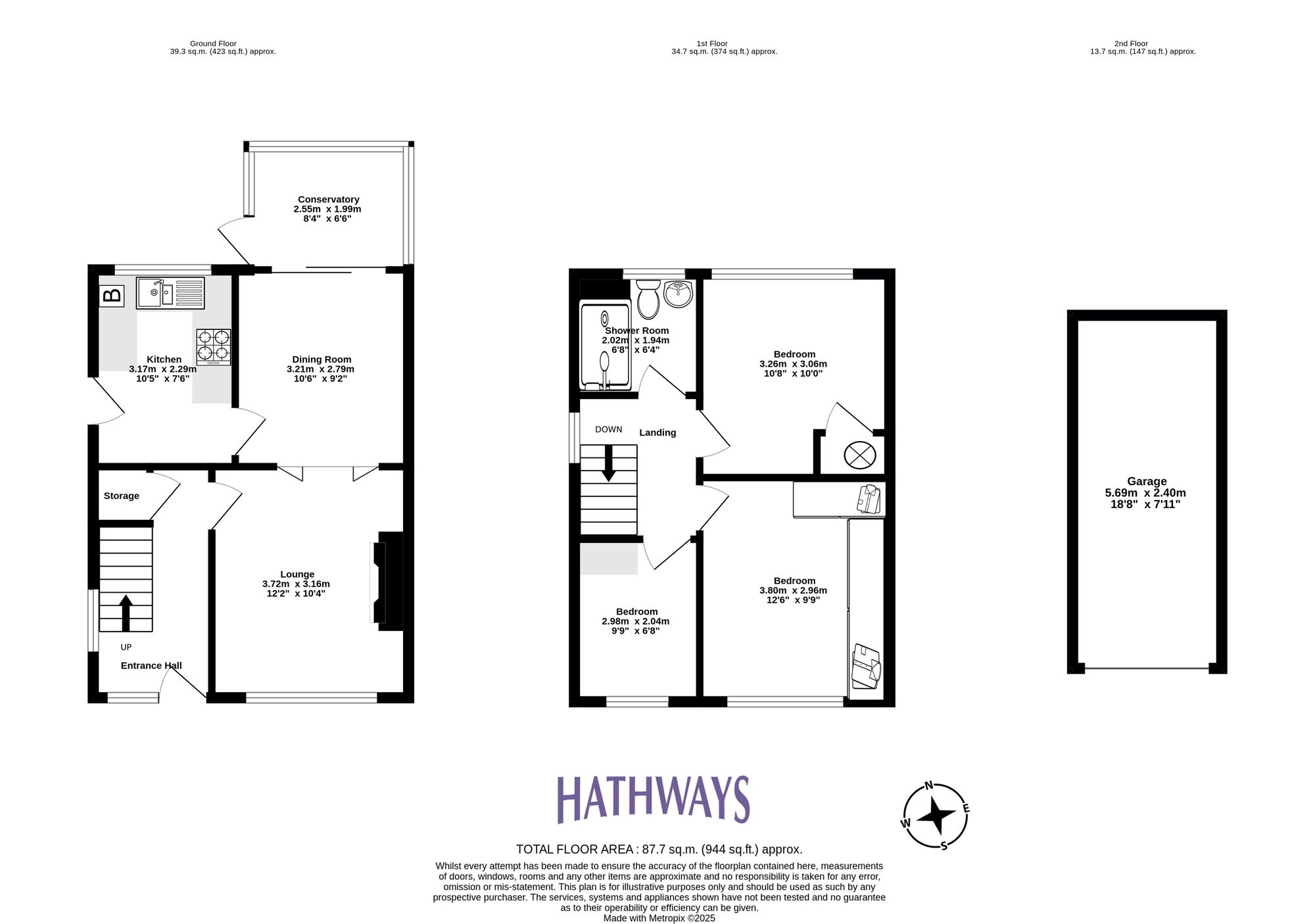 3 bed semi-detached house for sale in College Glade, Newport - Property Floorplan