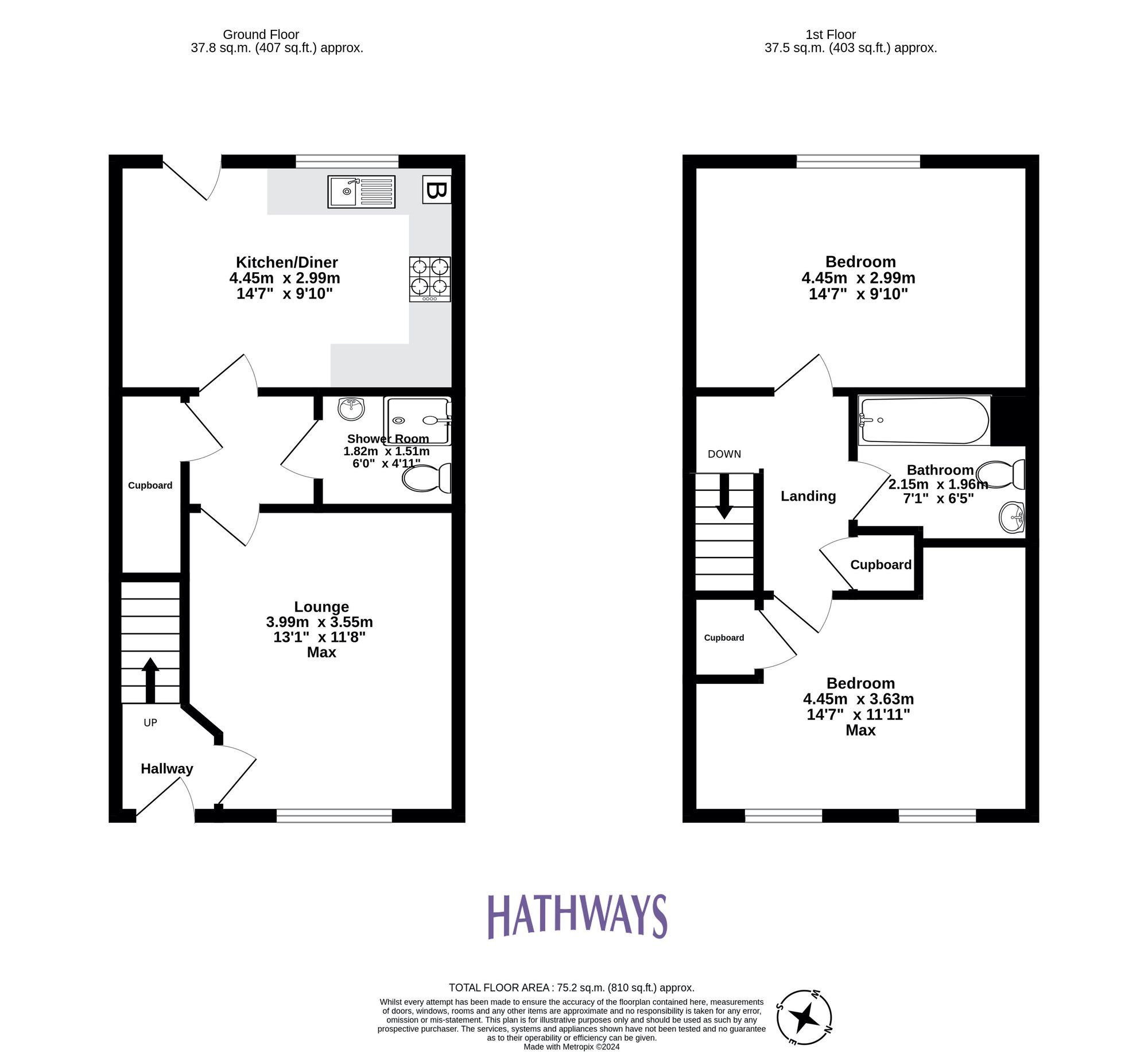 2 bed terraced house for sale in Clos Cae Nant, Cwmbran - Property Floorplan