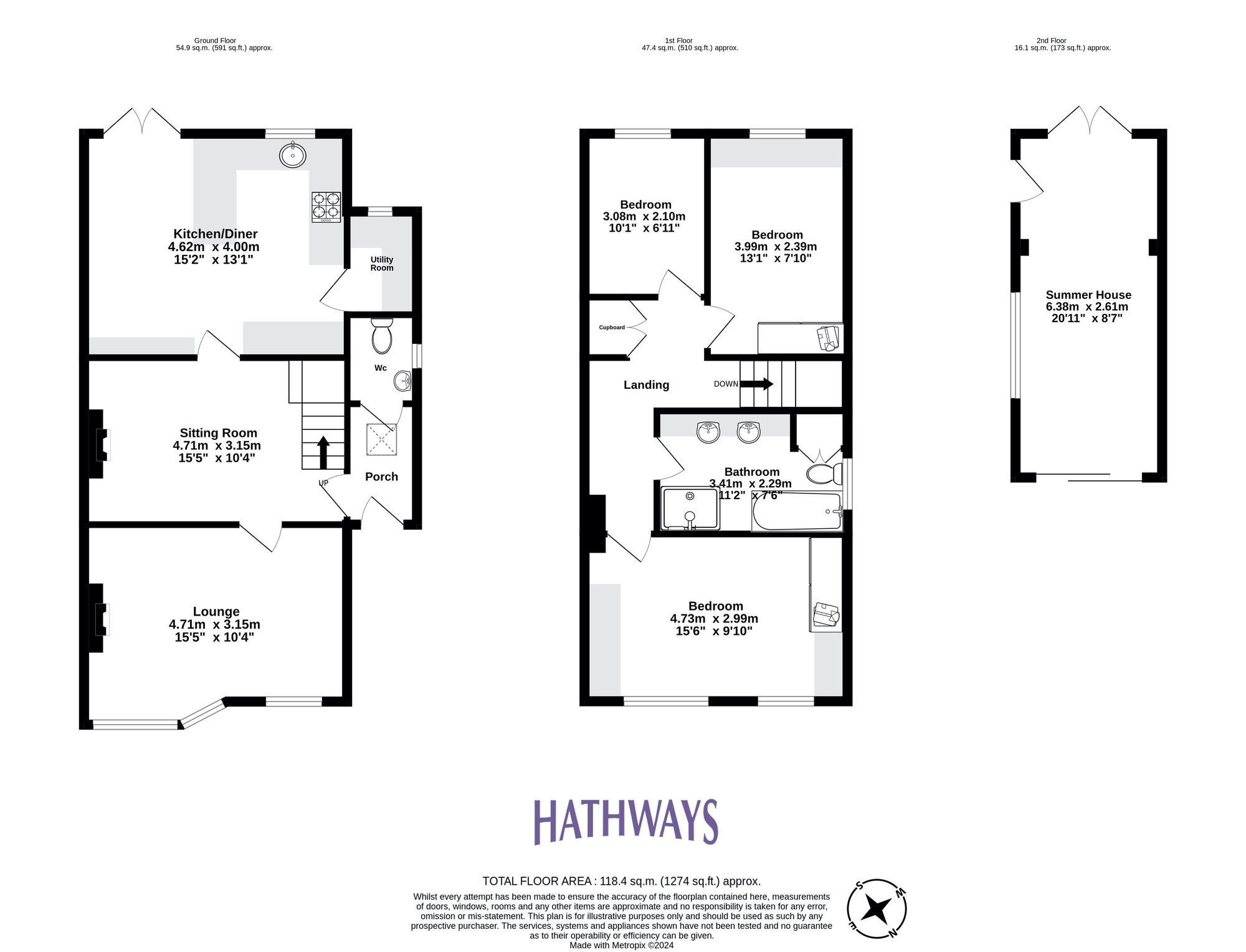 3 bed semi-detached house for sale in Park End, Newport - Property Floorplan