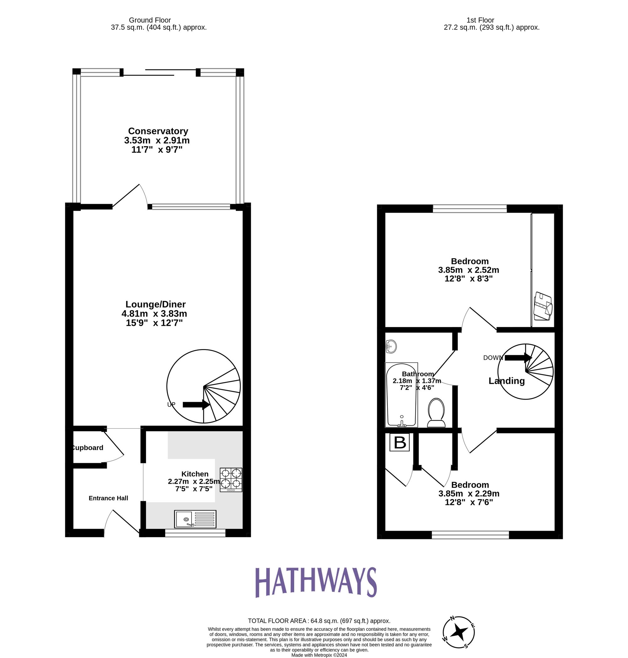 2 bed mid-terraced house for sale in Pentre Close, Cwmbran - Property Floorplan