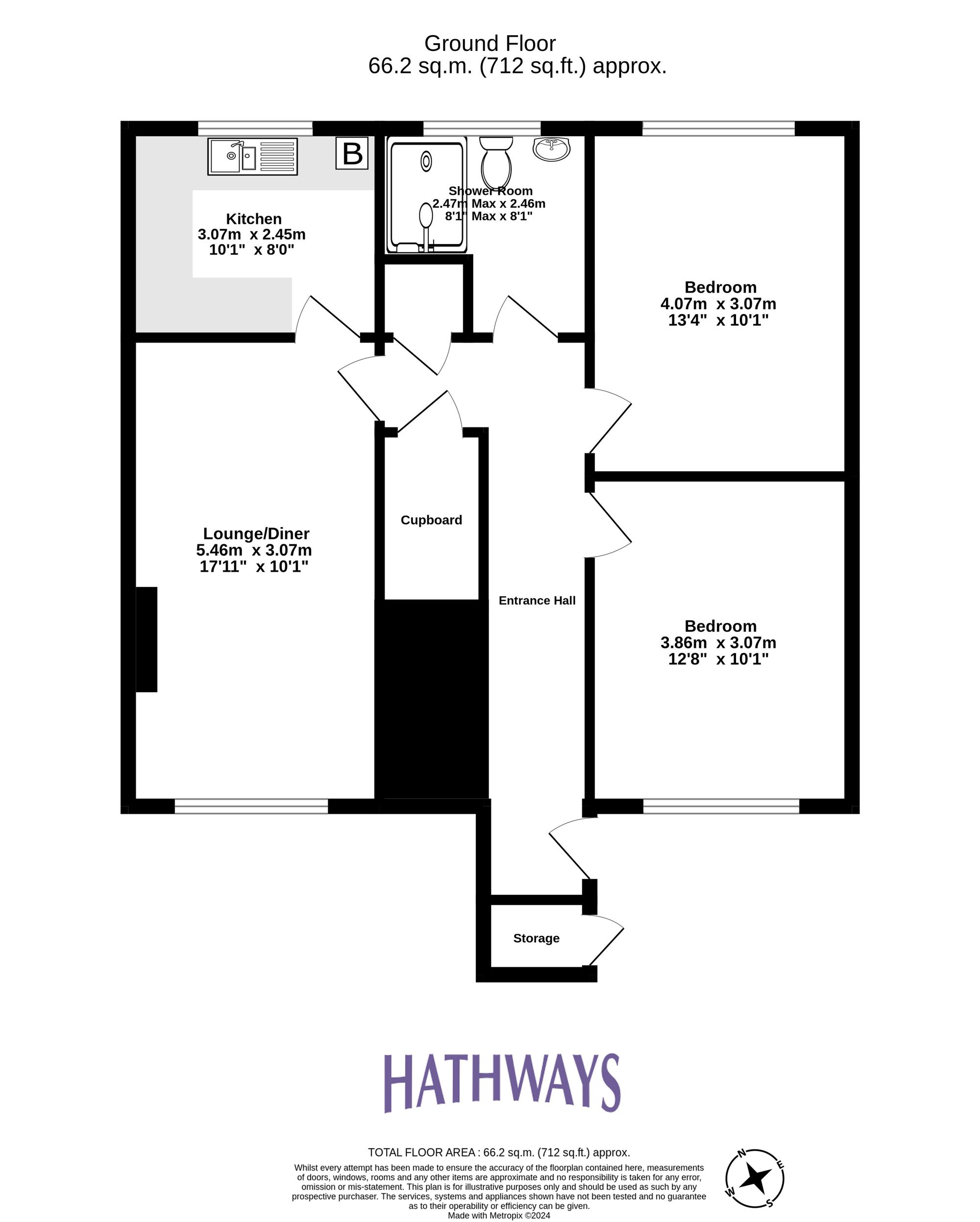 2 bed flat for sale in Oak Street, Cwmbran - Property Floorplan