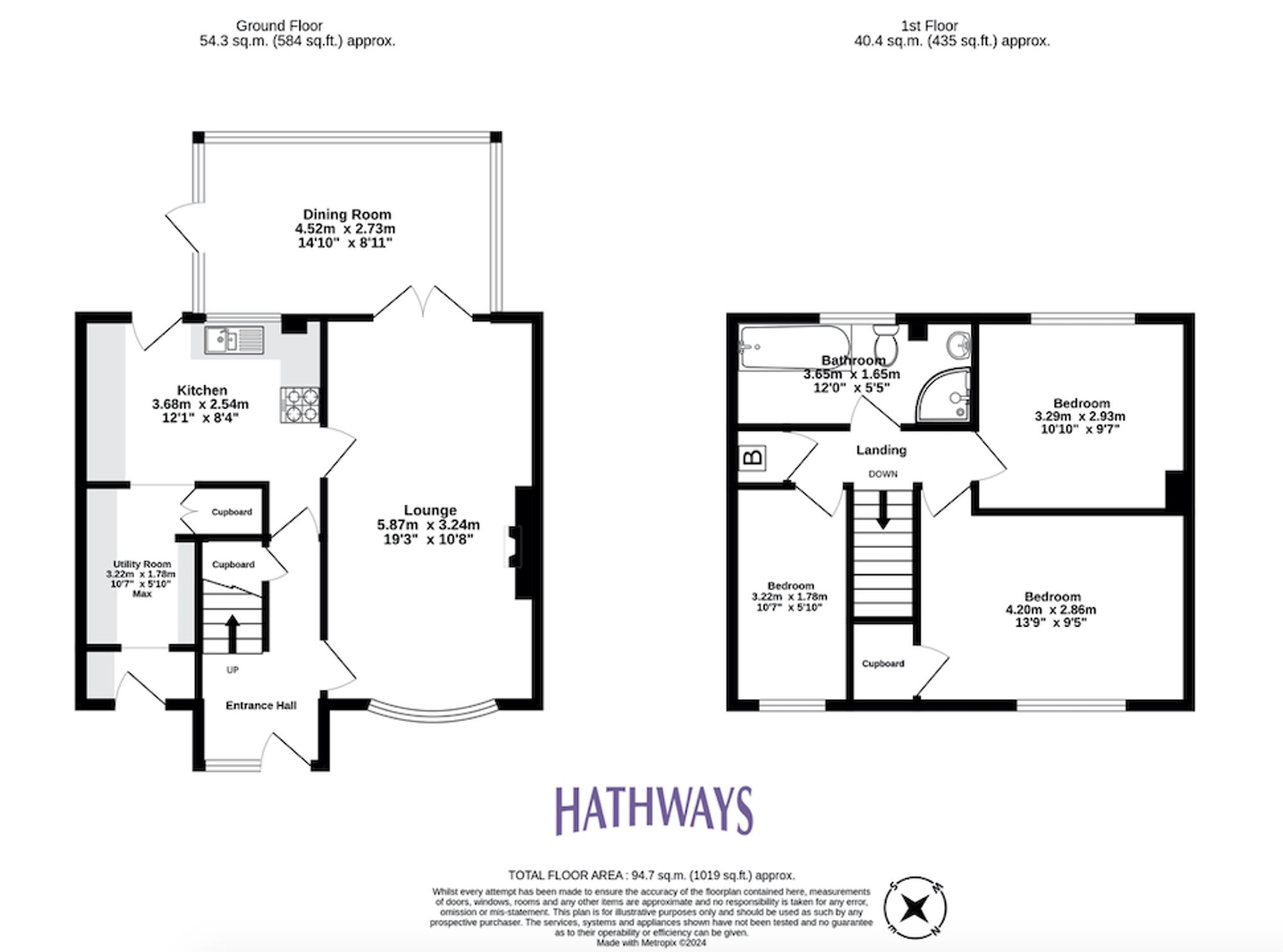 3 bed terraced house for sale in Rhodri Place, Cwmbran - Property Floorplan