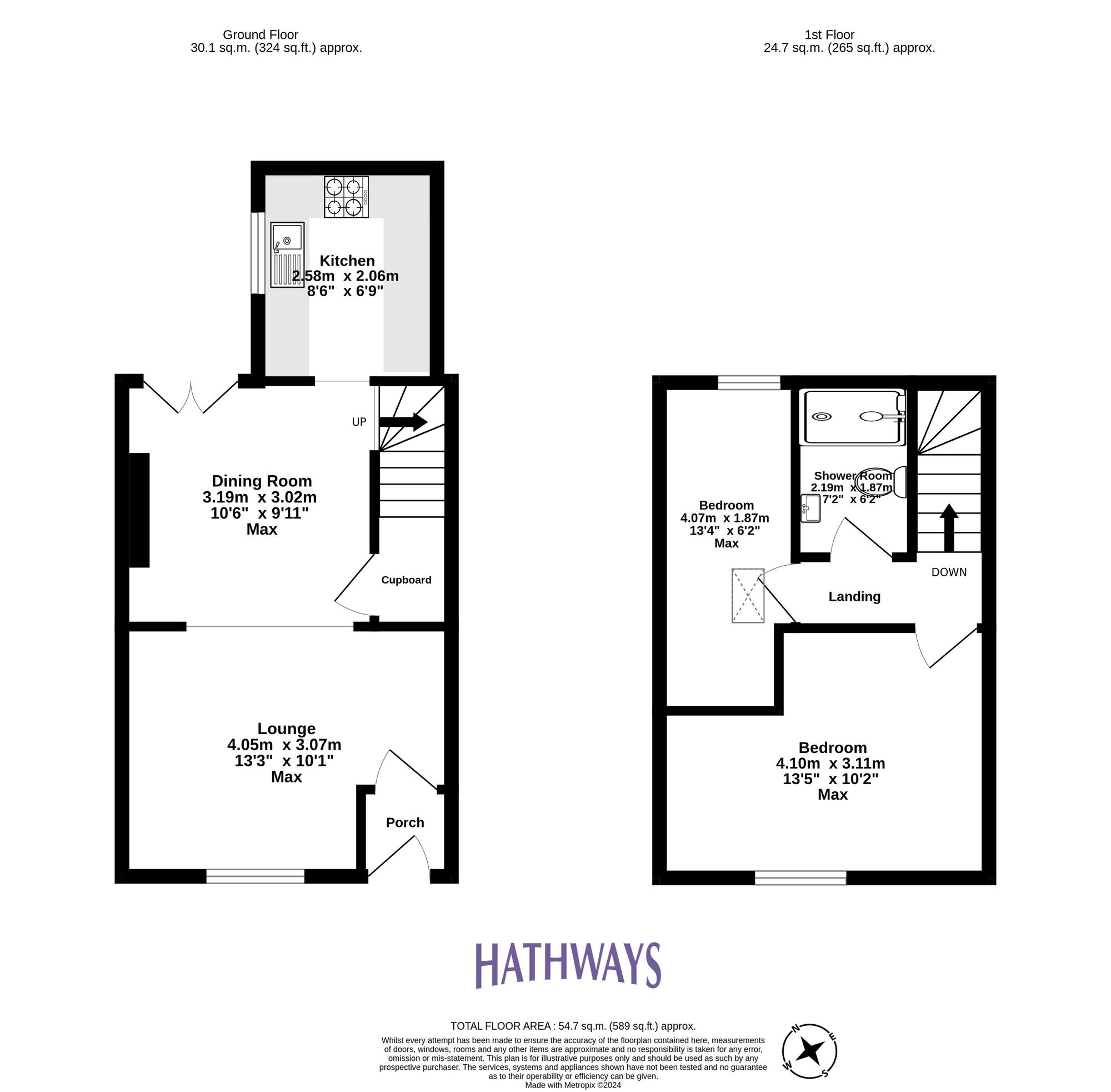 2 bed mid-terraced house for sale in Morgan Street, Pontypool - Property Floorplan