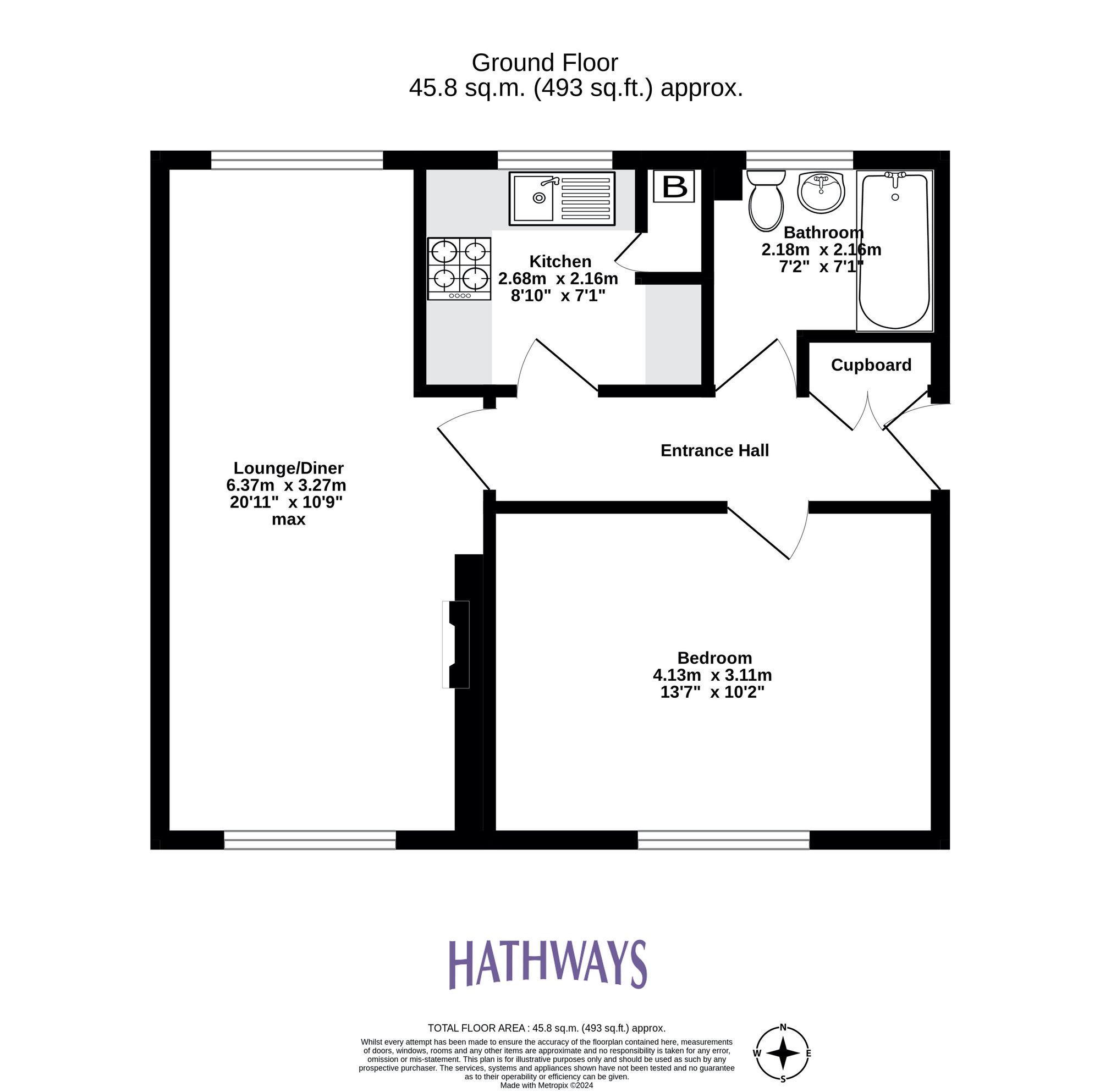 1 bed flat for sale in Bryn Eglwys, Cwmbran - Property Floorplan