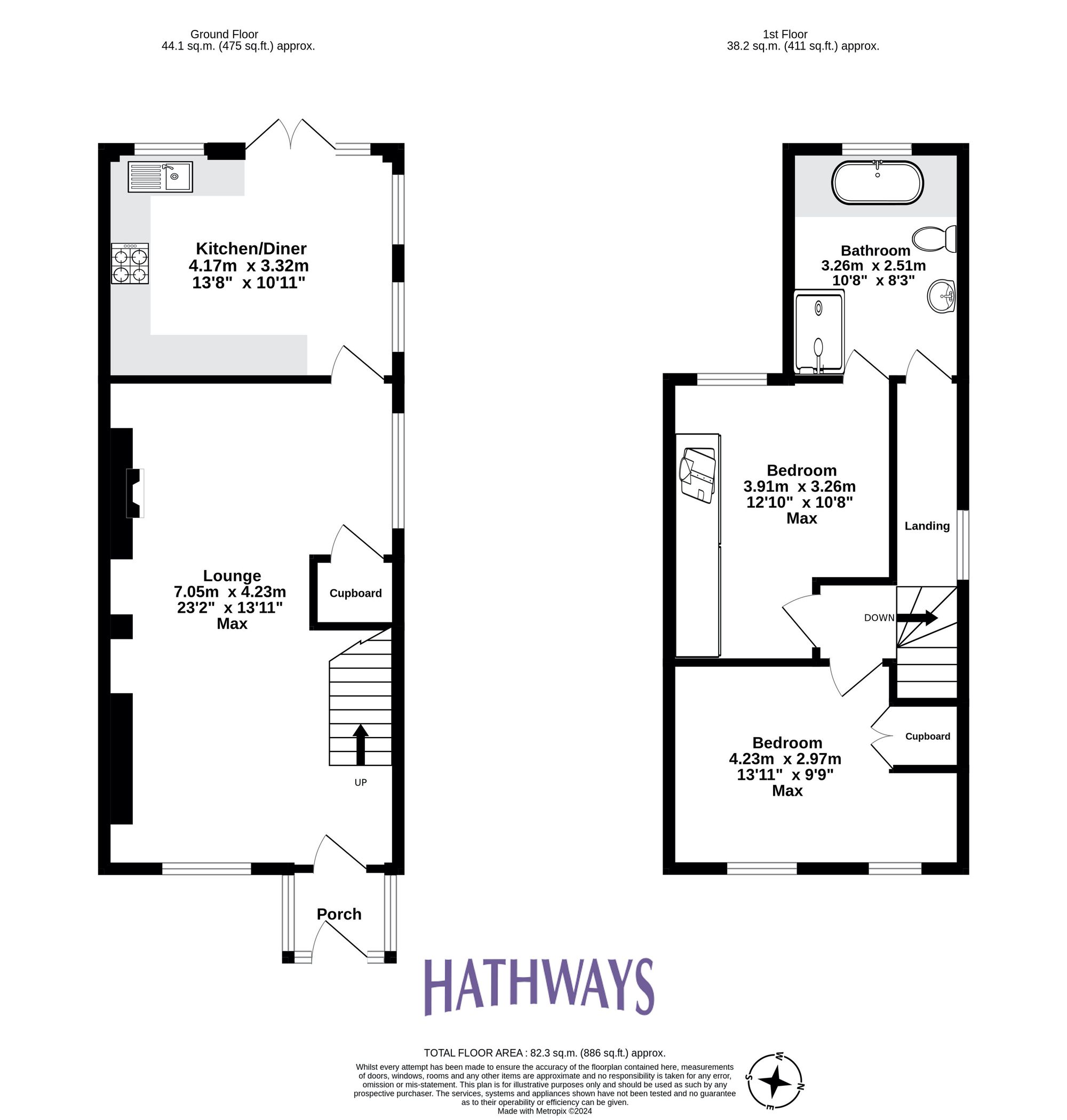 2 bed semi-detached house for sale in Wern Road, Pontypool - Property Floorplan