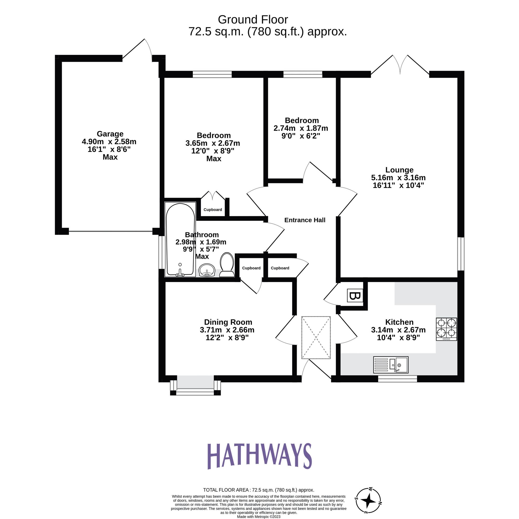 2 bed to rent in Five Locks Close, Cwmbran - Property Floorplan