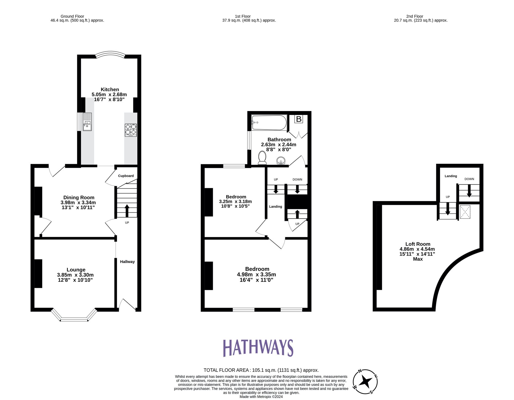 2 bed terraced house for sale in Llantarnam Road, Cwmbran - Property Floorplan