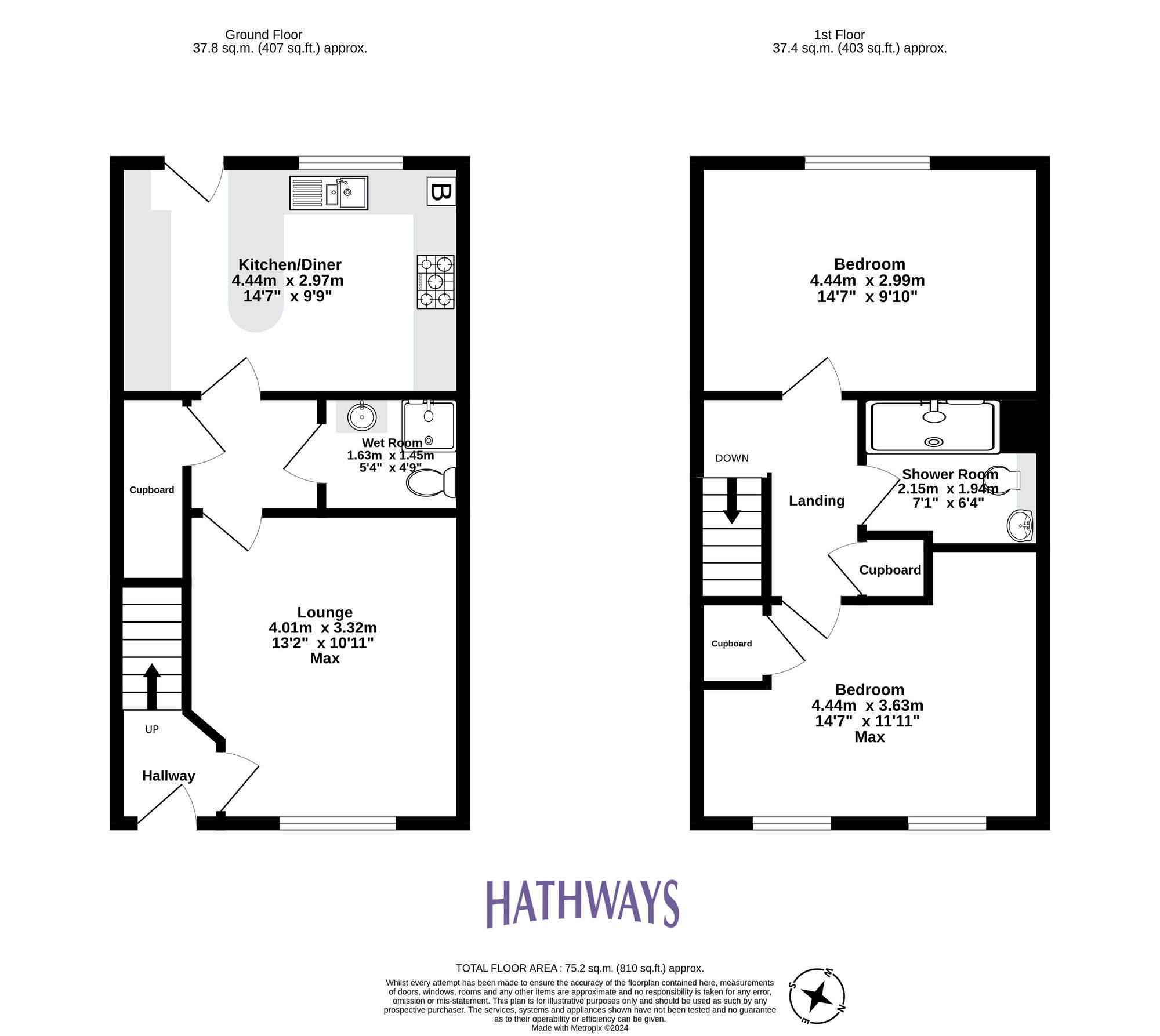 2 bed terraced house for sale in Clos Cae Nant, Cwmbran - Property Floorplan