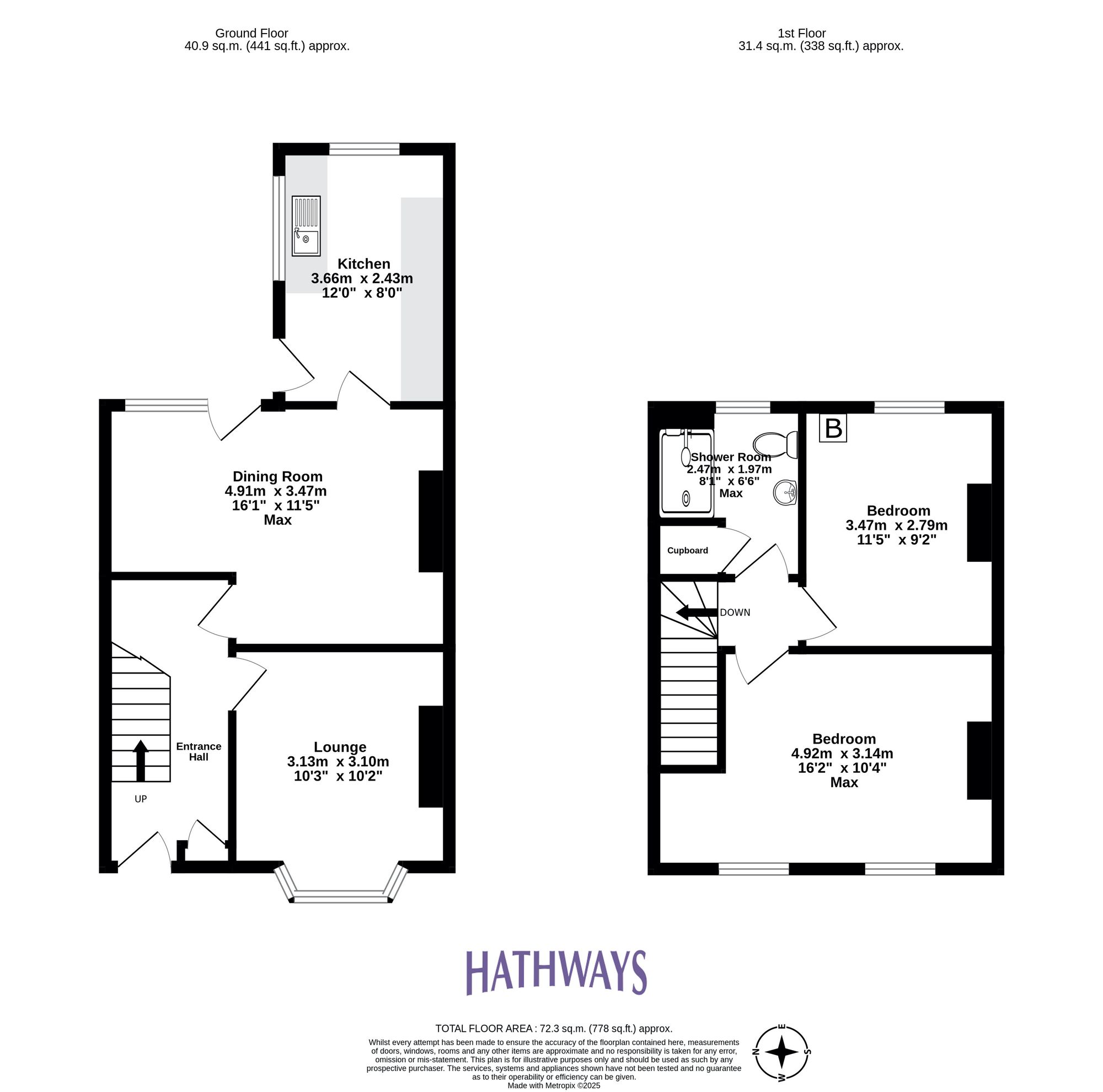 2 bed mid-terraced house for sale in Stockton Road, Newport - Property Floorplan