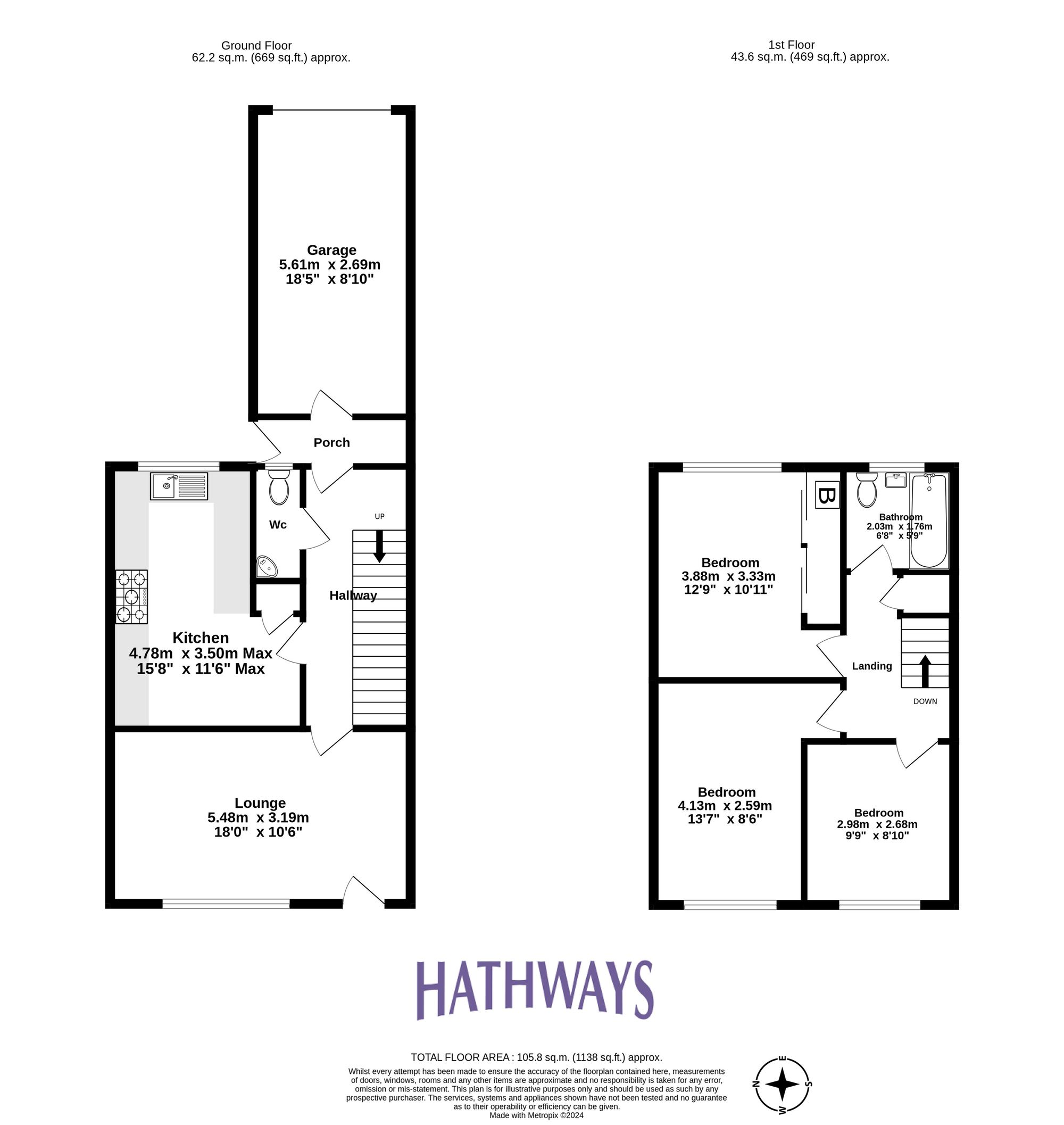 3 bed terraced house for sale in Buttermere Way, Newport - Property Floorplan