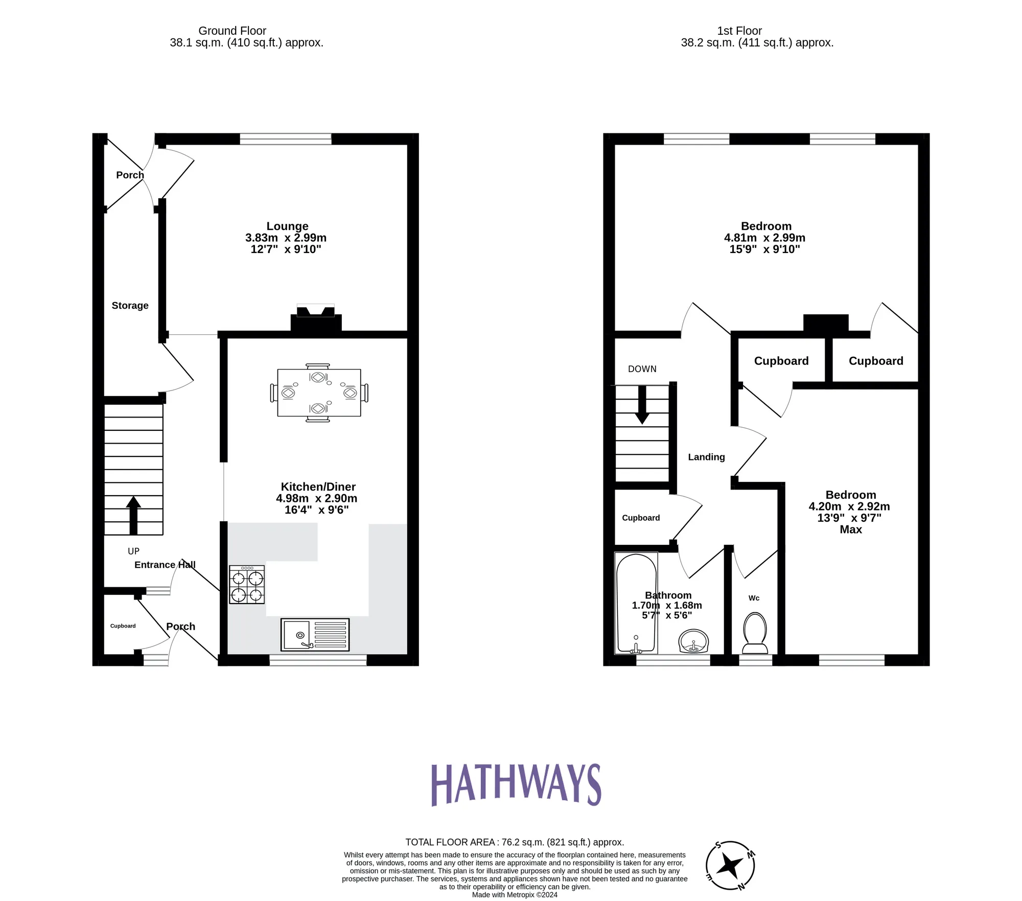 2 bed end of terrace house for sale in Monnow Court, Cwmbran - Property Floorplan