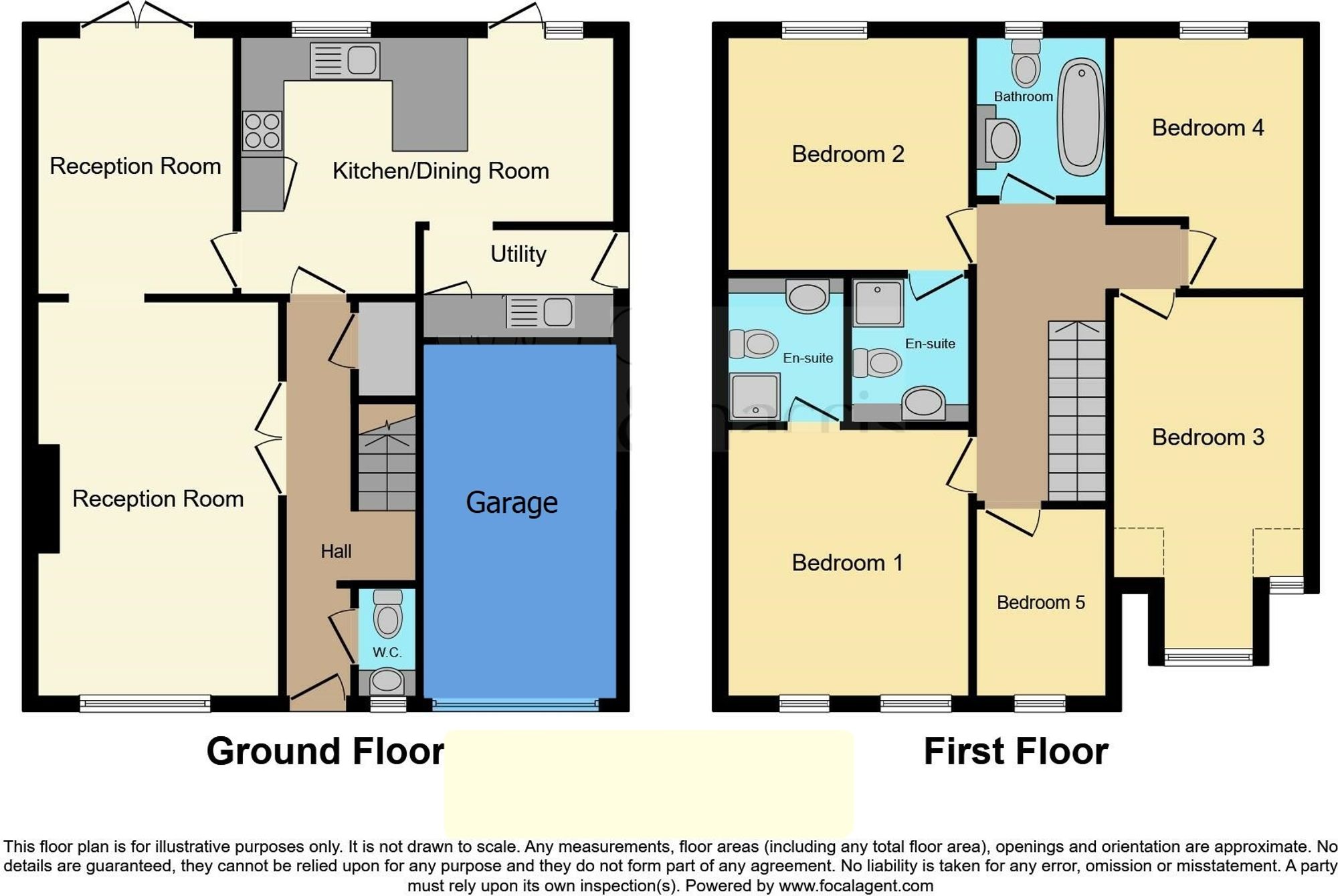 5 bed detached house for sale in Colliers Avenue, Pontyclun - Property Floorplan