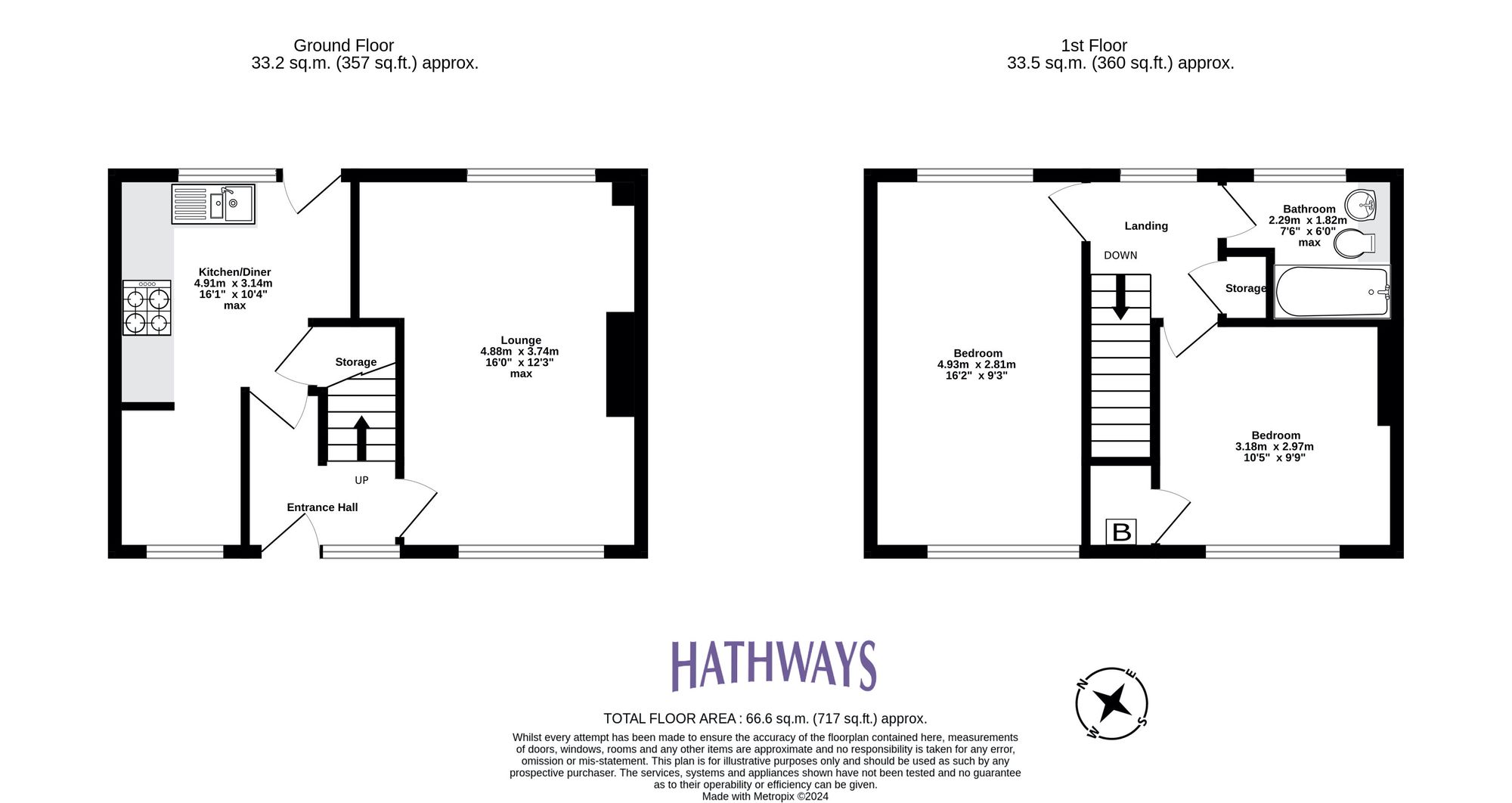 2 bed terraced house for sale in Mynydd Maen Road, Cwmbran - Property Floorplan