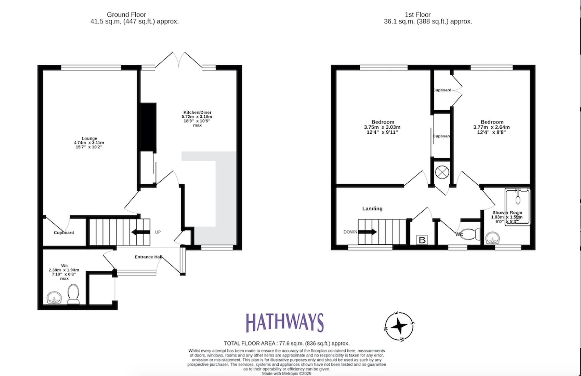 2 bed mid-terraced house for sale in Cae Yr Ebol, Cwmbran - Property Floorplan