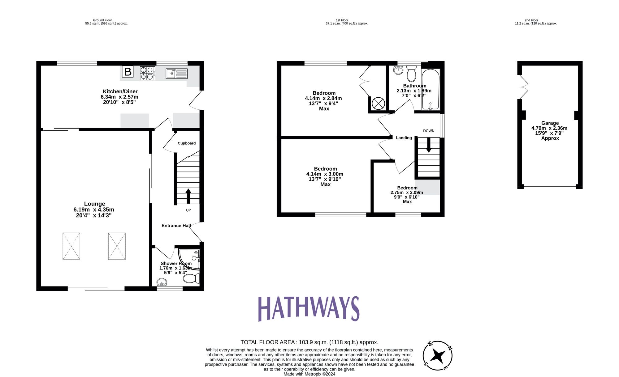 3 bed detached house for sale in College Glade, Newport - Property Floorplan