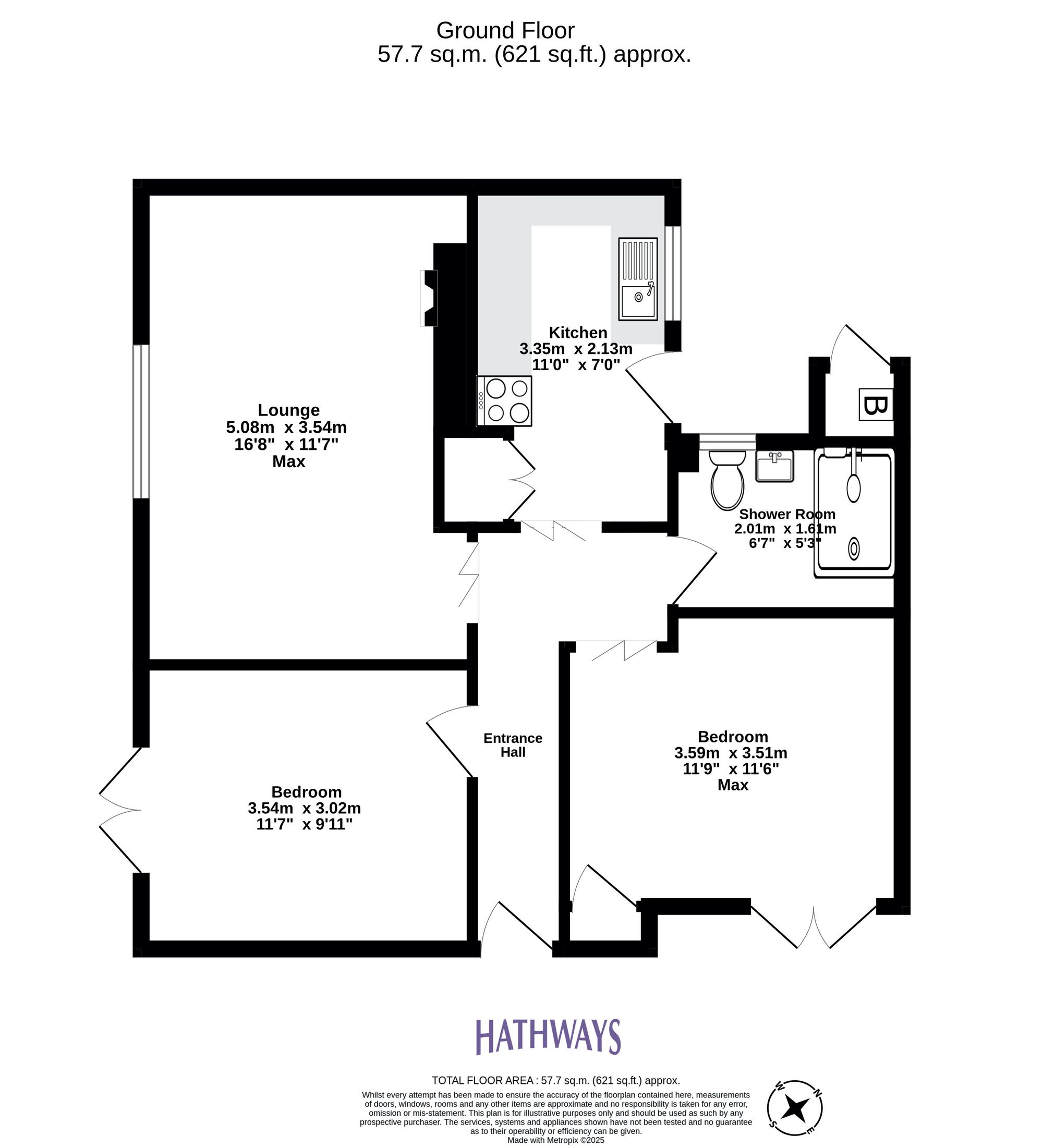 2 bed flat for sale in Liswerry Road, Newport - Property Floorplan