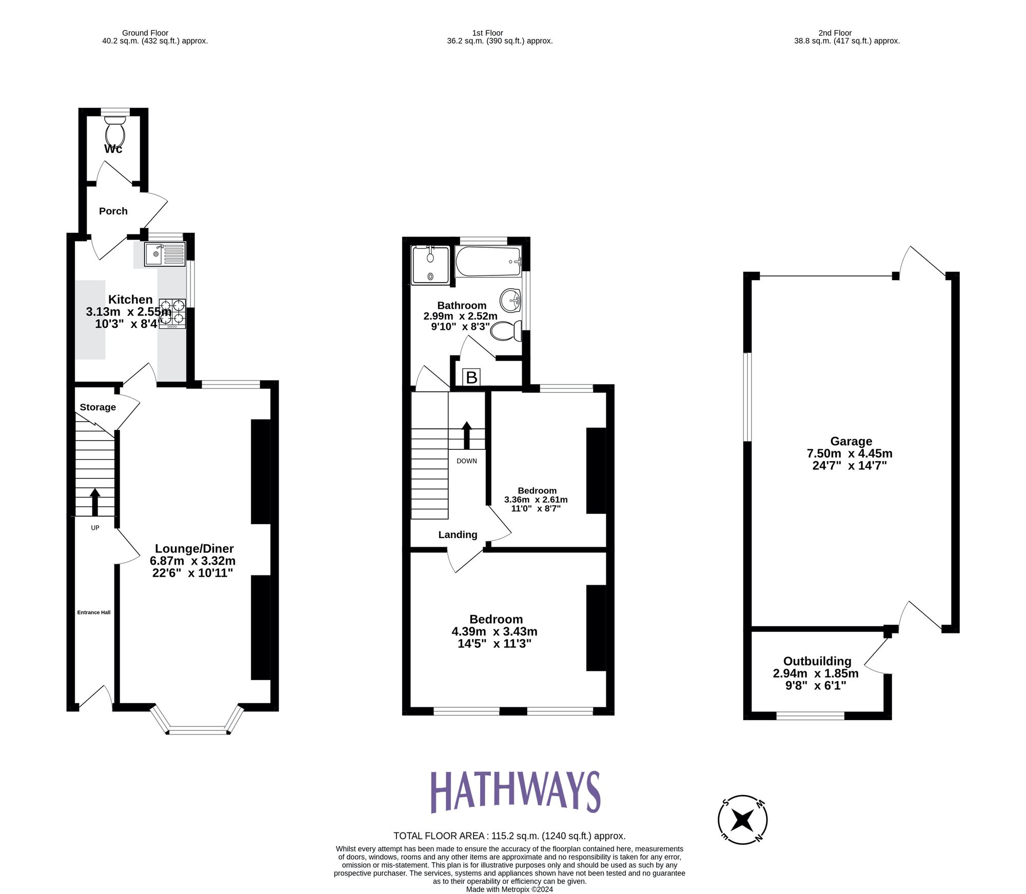 2 bed terraced house for sale in Llantarnam Road, Cwmbran - Property Floorplan