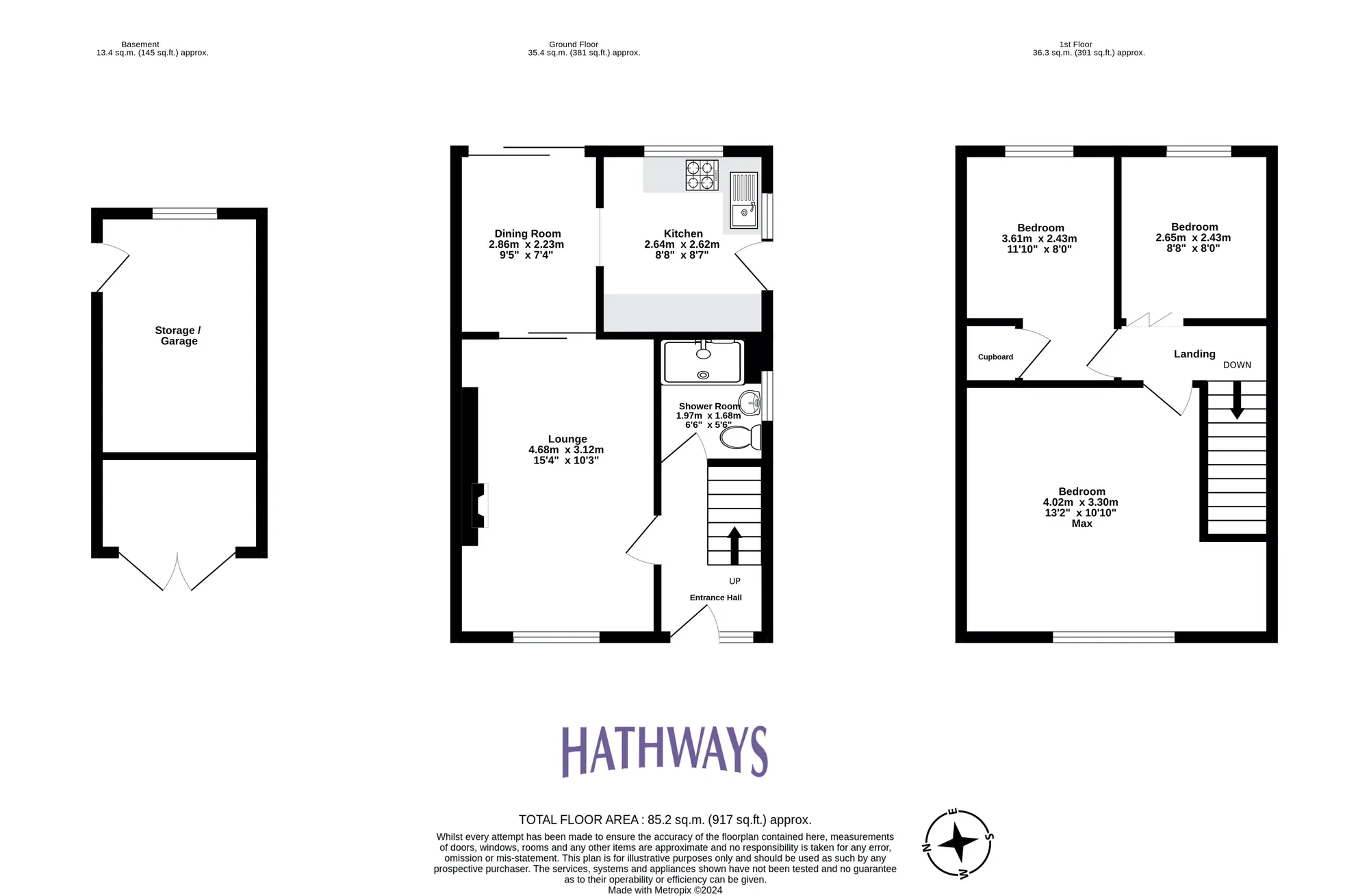 3 bed semi-detached house for sale in Hillcrest, Pontypool - Property Floorplan