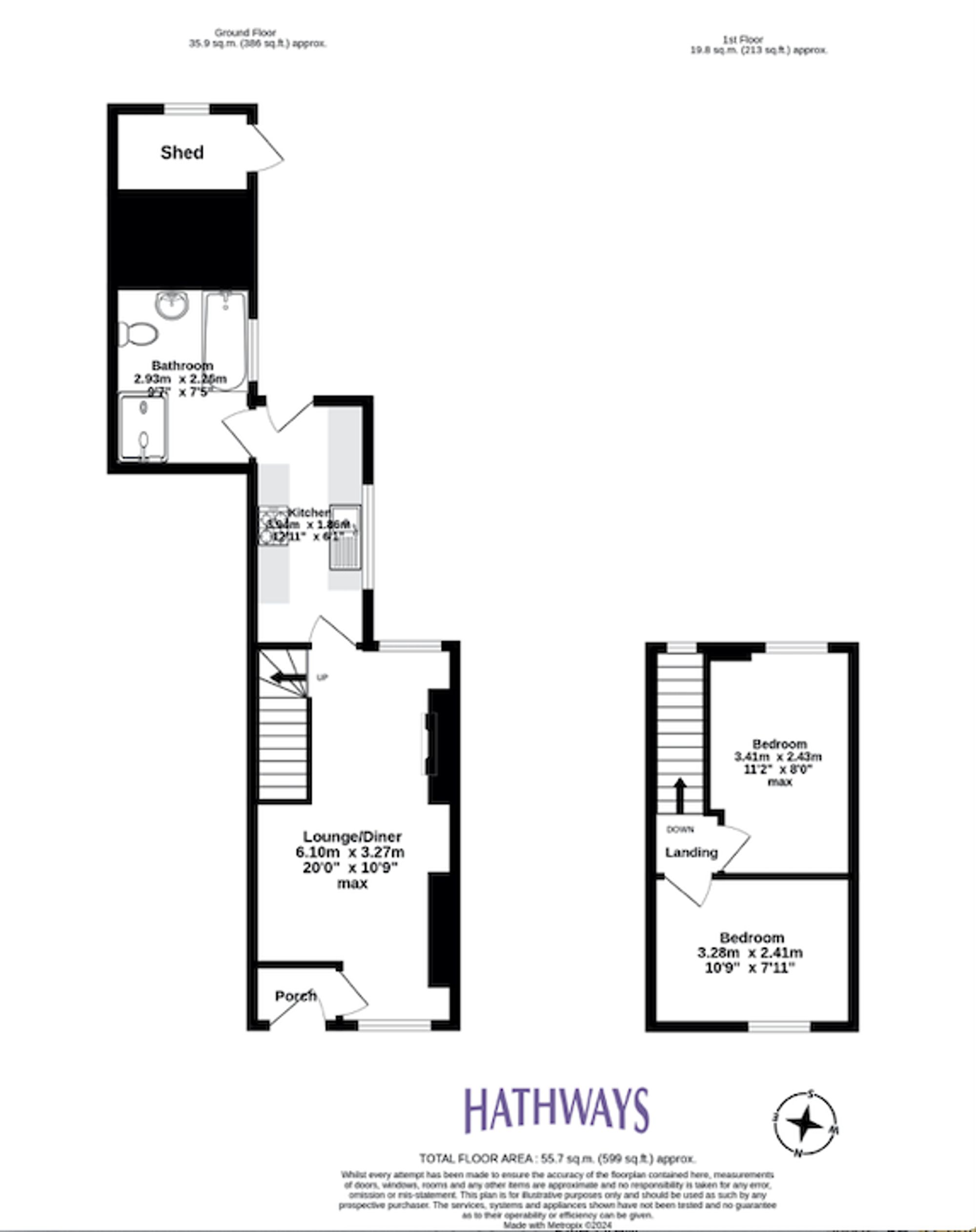 2 bed terraced cottage for sale in Church Street, Newport - Property Floorplan