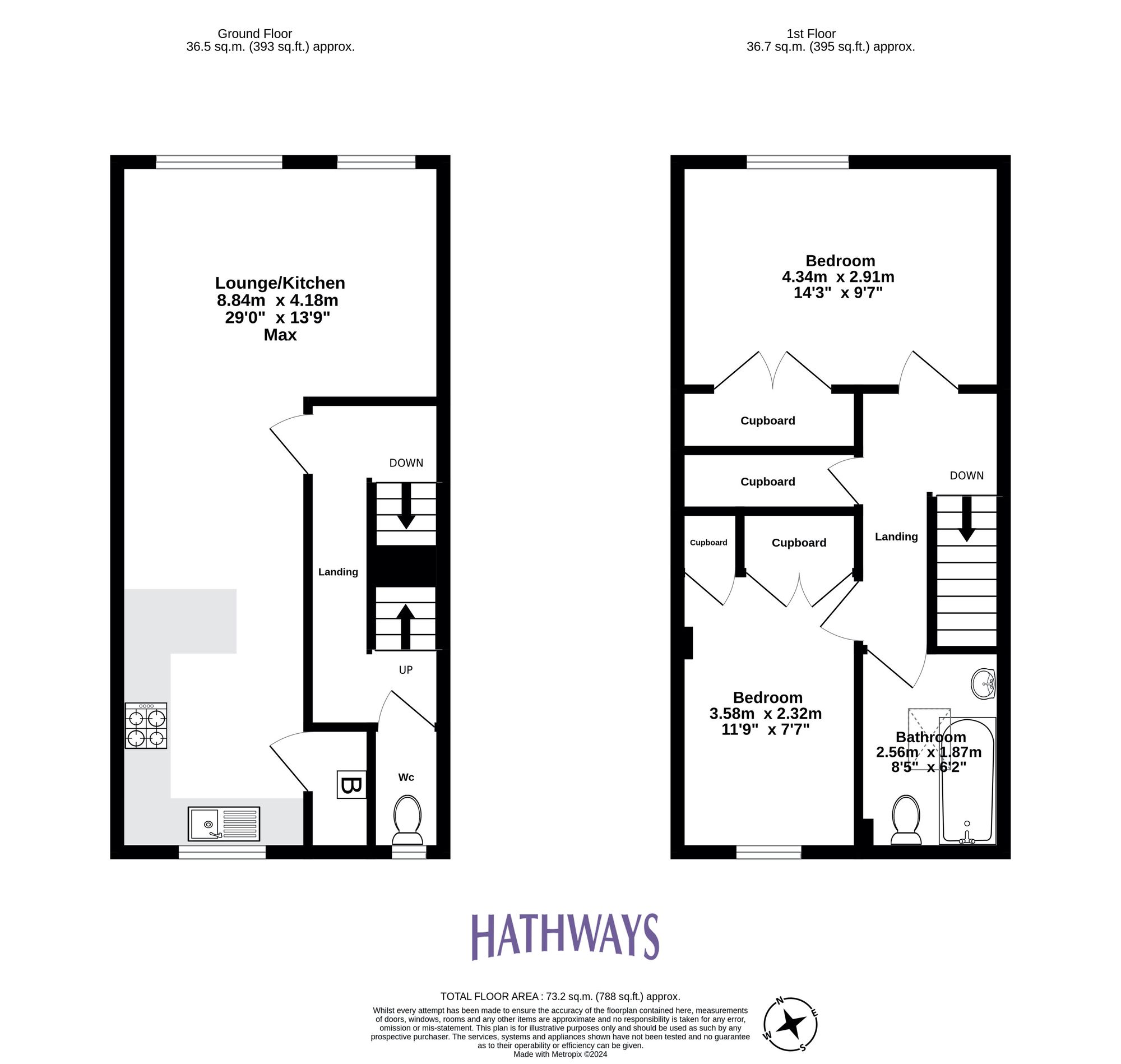 2 bed maisonette for sale in Oak Street, Cwmbran - Property Floorplan