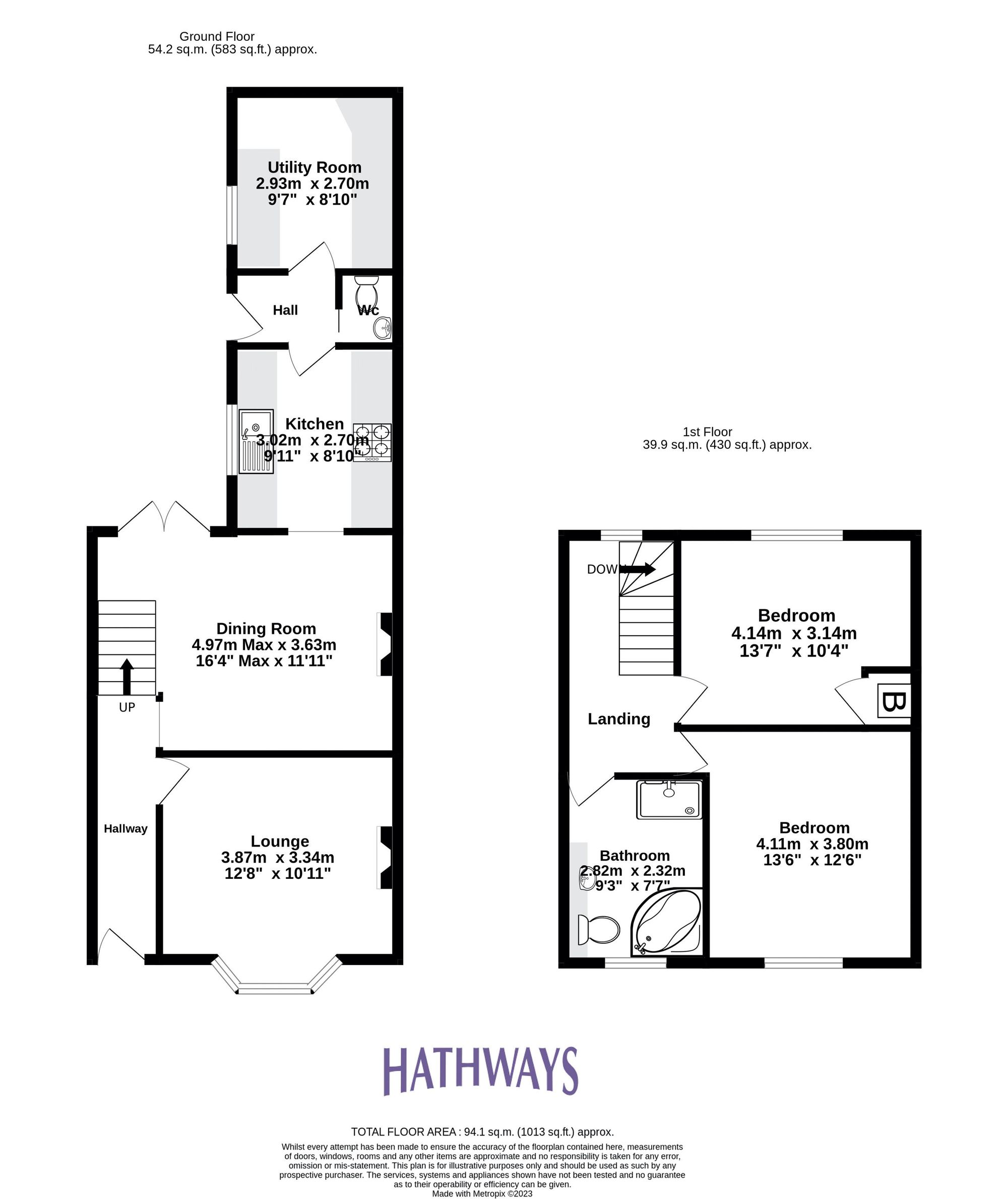 2 bed terraced house for sale in Stafford Road, Pontypool - Property Floorplan