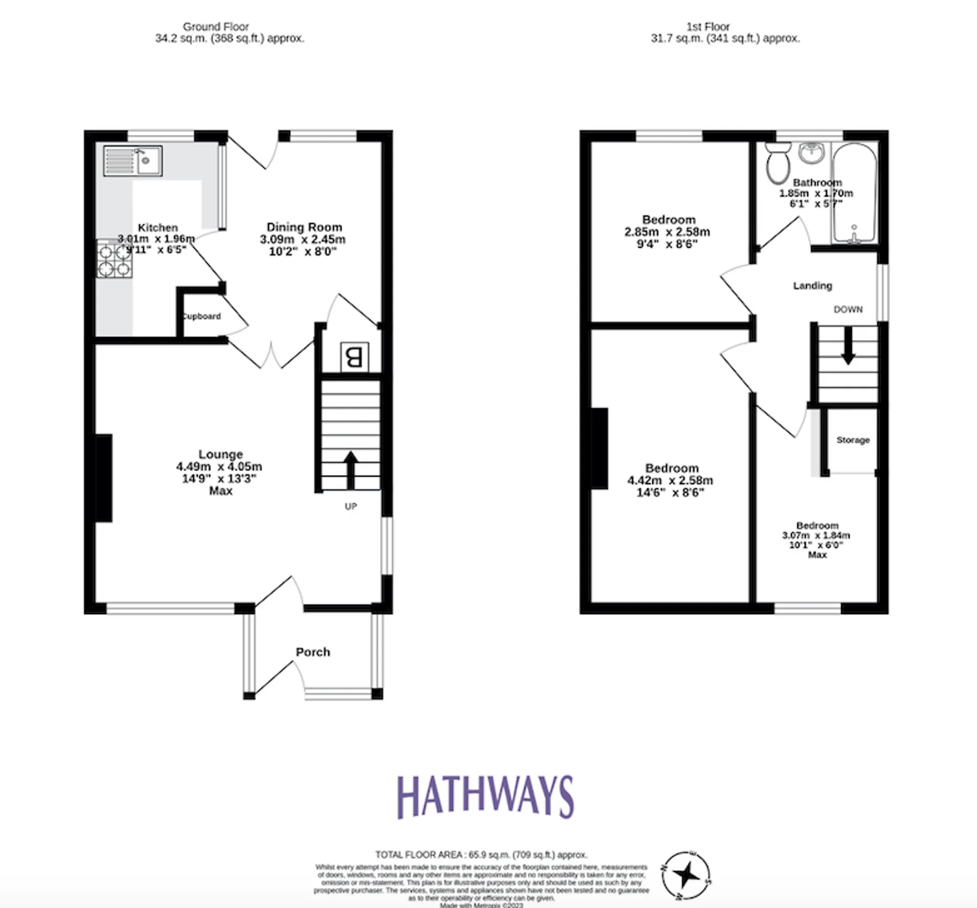 3 bed terraced house for sale in Aspen Way, Newport - Property Floorplan