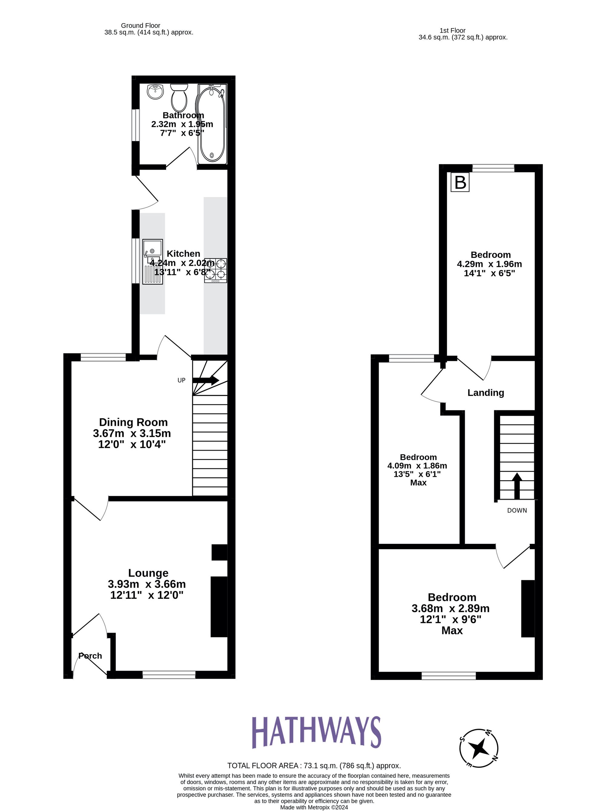 3 bed for sale in Oxford Street, Pontypool - Property Floorplan