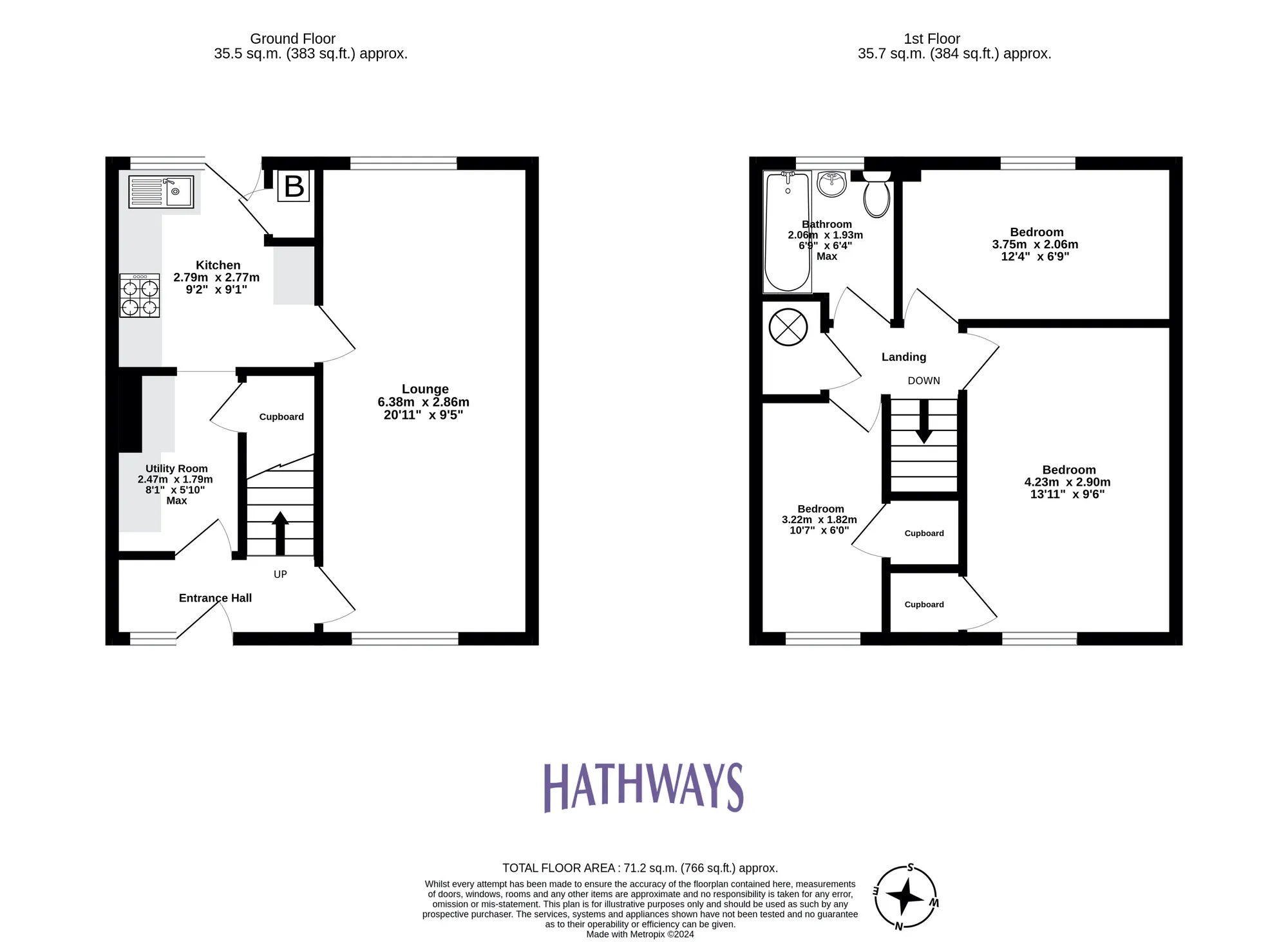 3 bed terraced house for sale in Whitebrook Way, Cwmbran - Property Floorplan