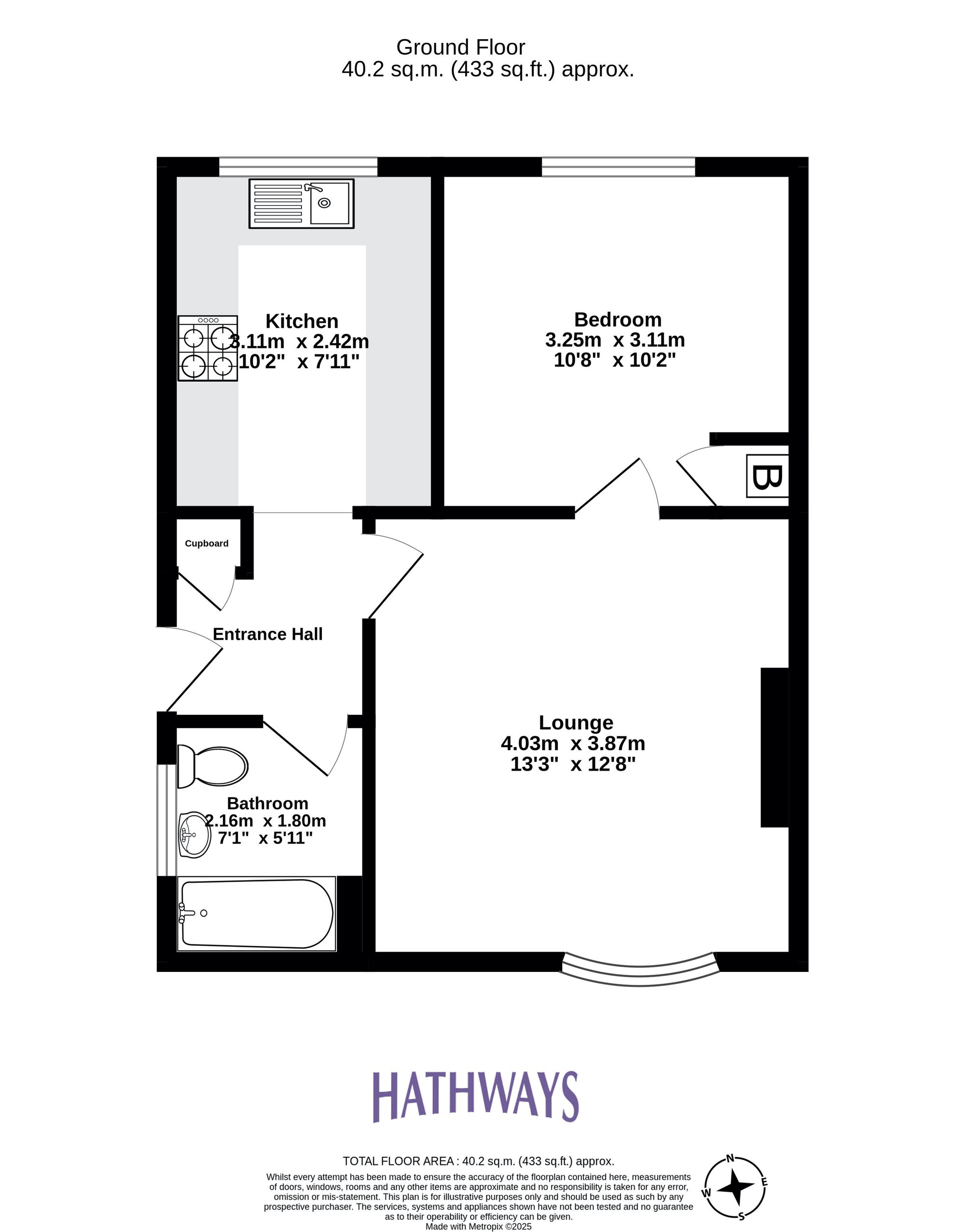 1 bed flat for sale in Glenside, Cwmbran - Property Floorplan