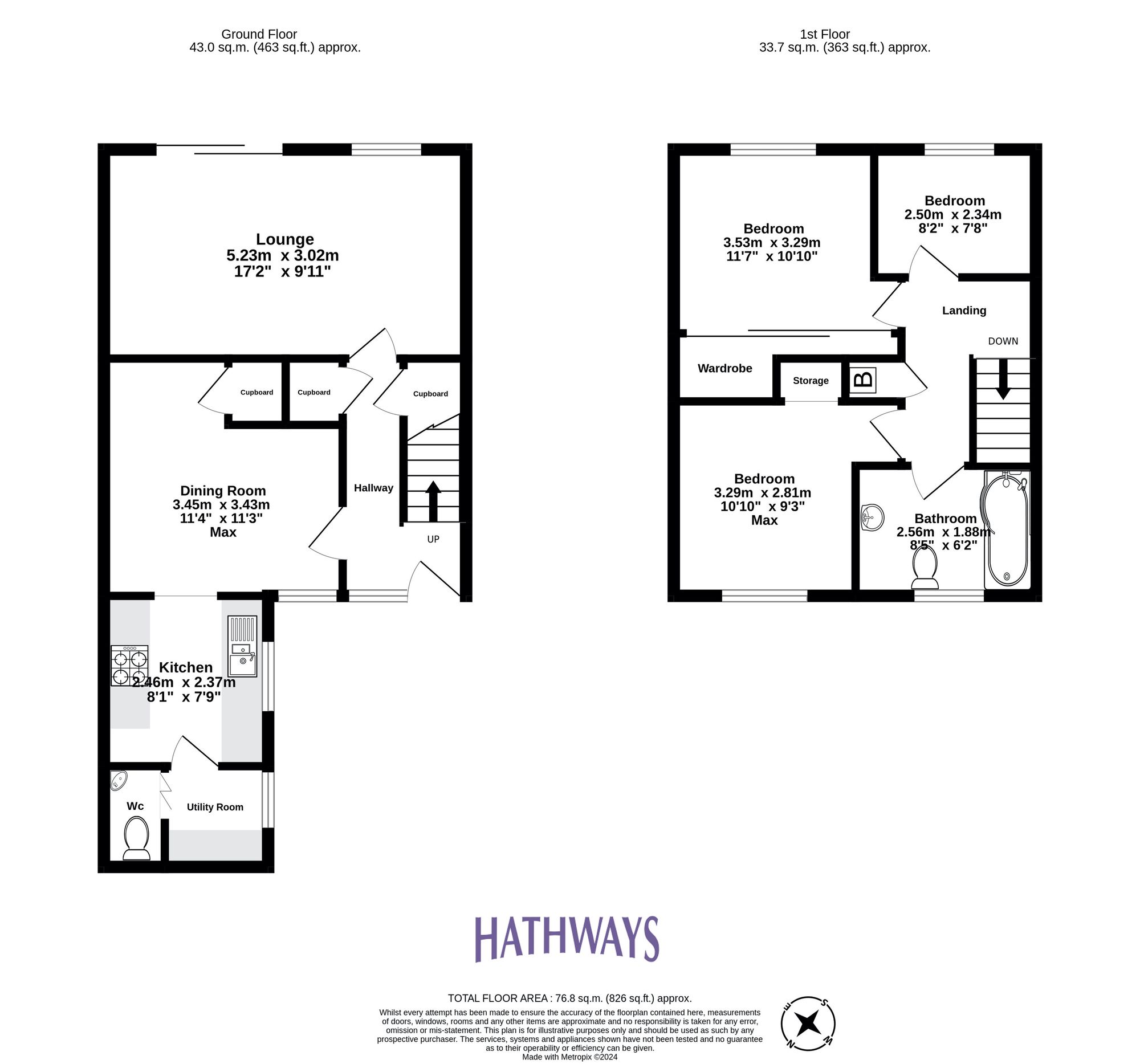 3 bed for sale in Coleford Path, Cwmbran - Property Floorplan