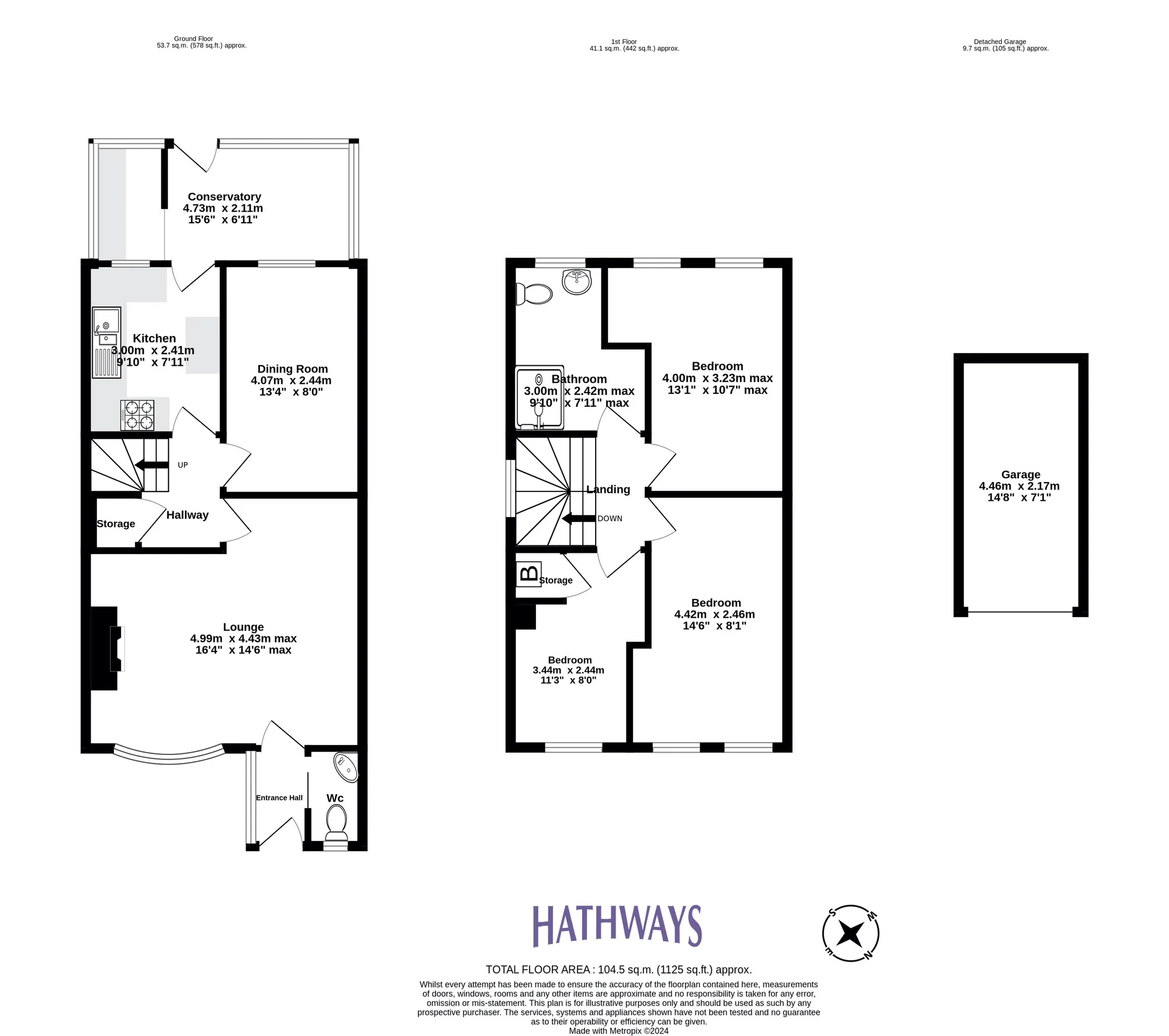 3 bed end of terrace house for sale in Broadwell Court, Newport - Property Floorplan