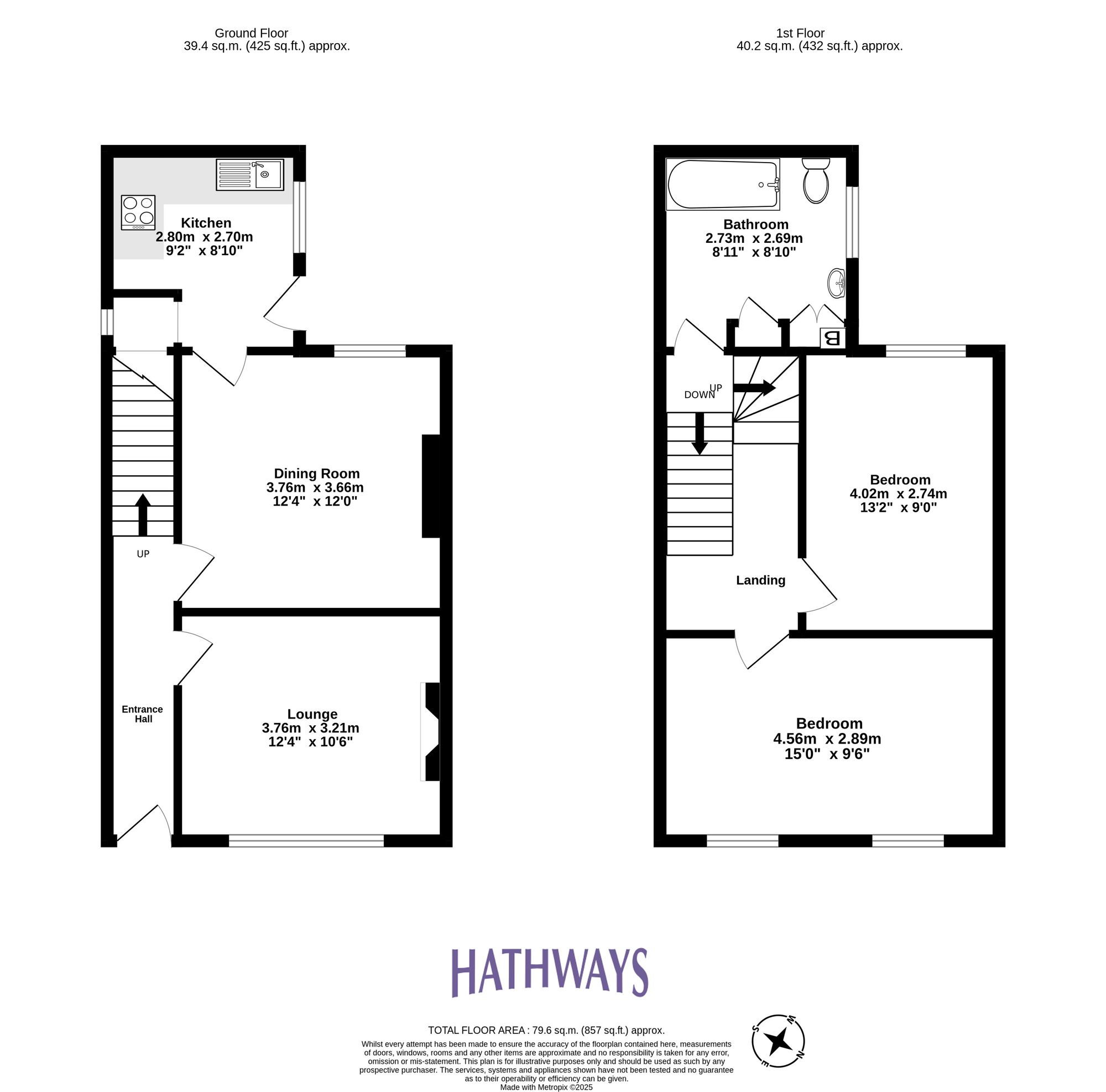 2 bed mid-terraced house for sale in Osborne Road, Pontypool - Property Floorplan