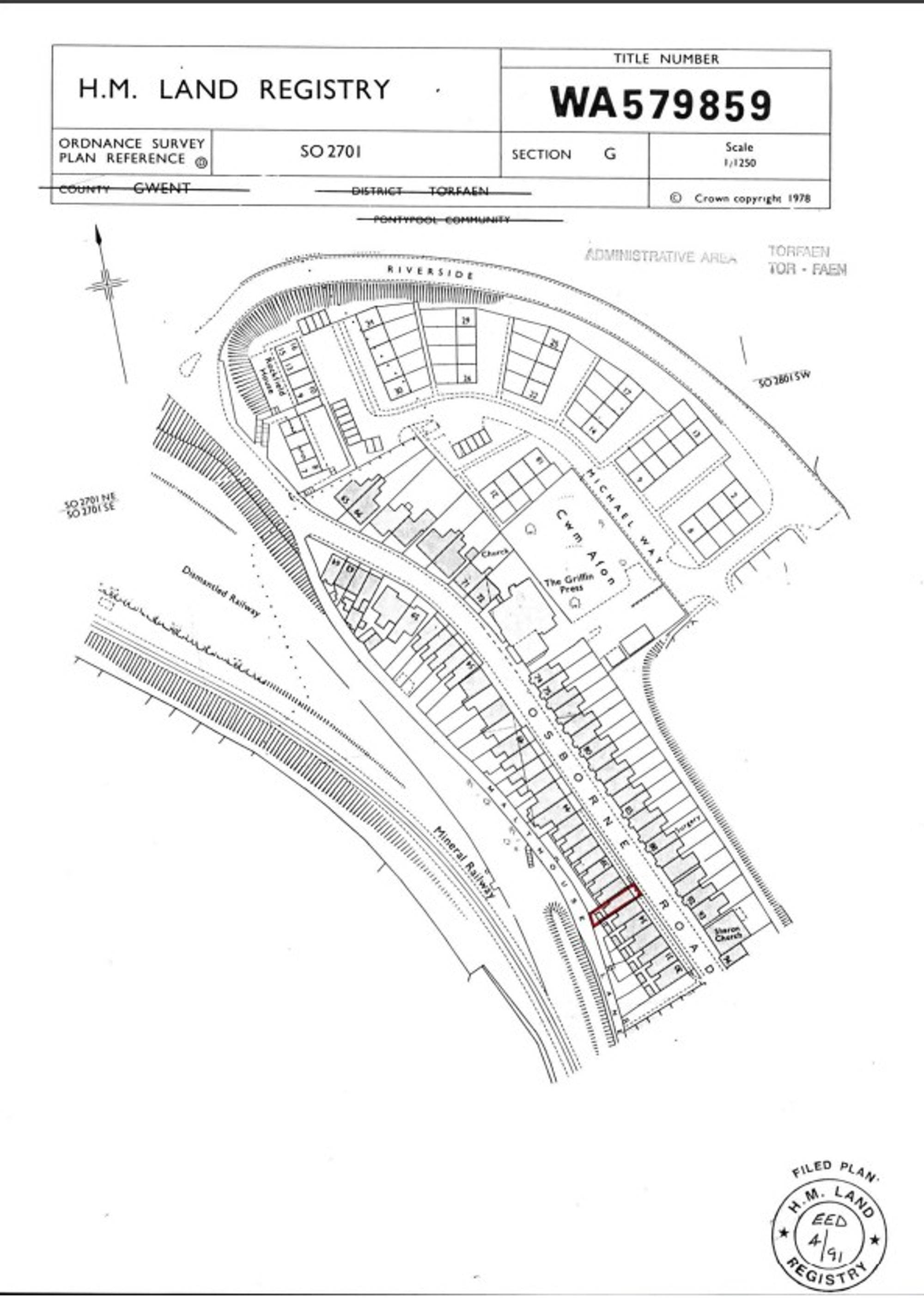 2 bed mid-terraced house for sale in Osborne Road, Pontypool - Property Floorplan