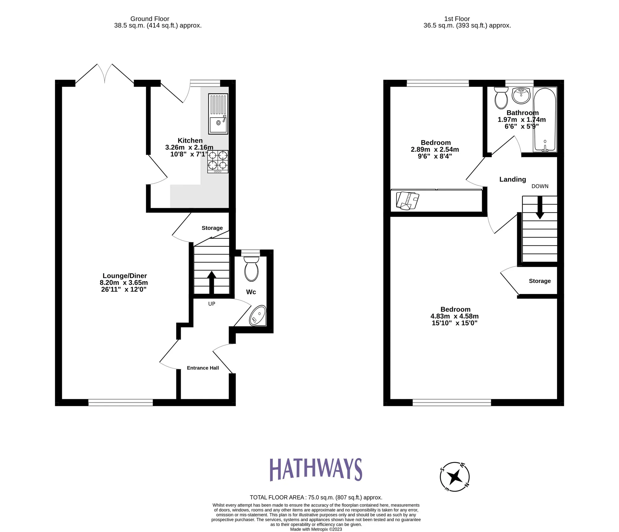 2 bed terraced house for sale in Roman Gates, Newport - Property Floorplan