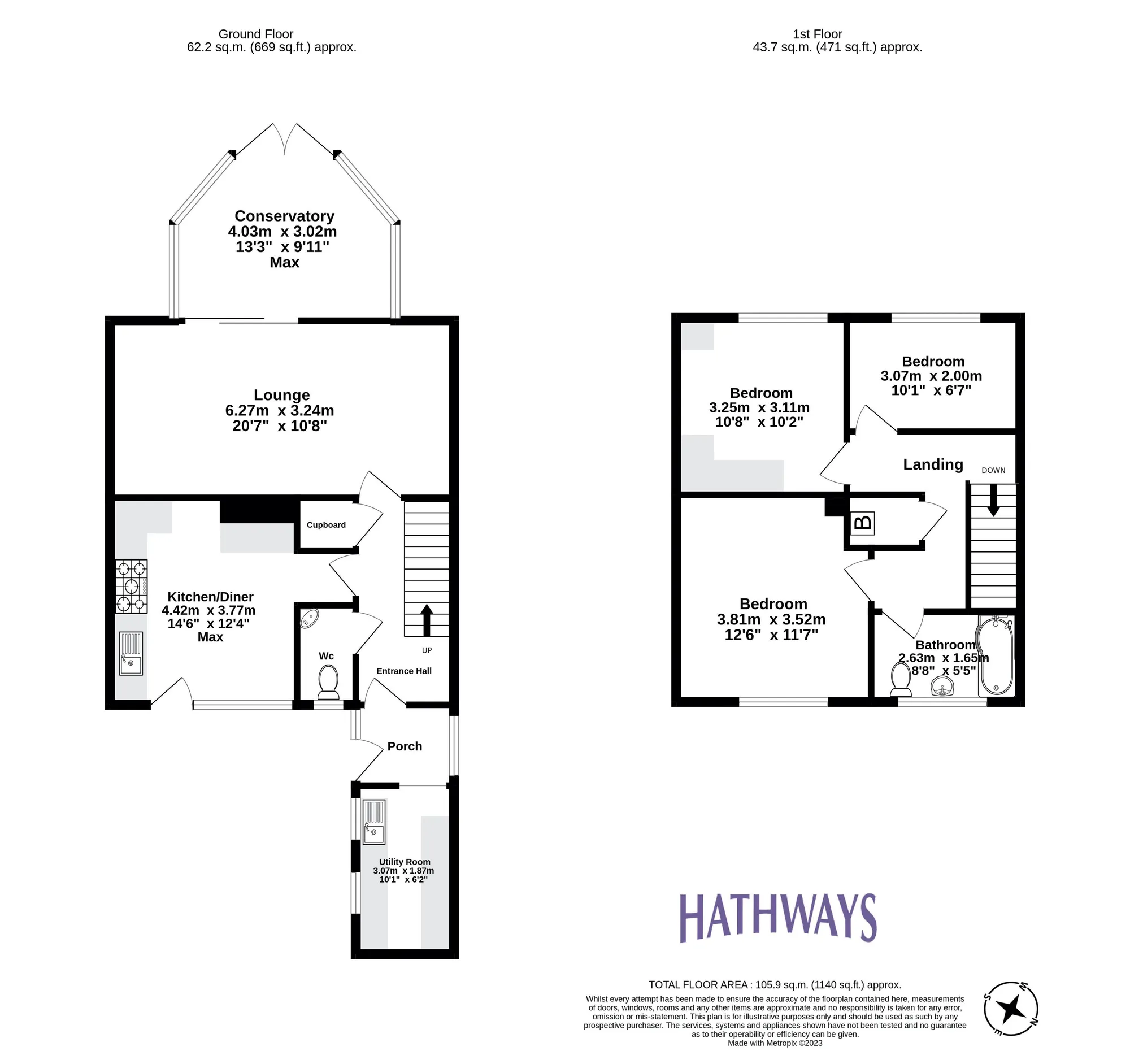 3 bed terraced house for sale in Commercial Close, Pontypool - Property Floorplan