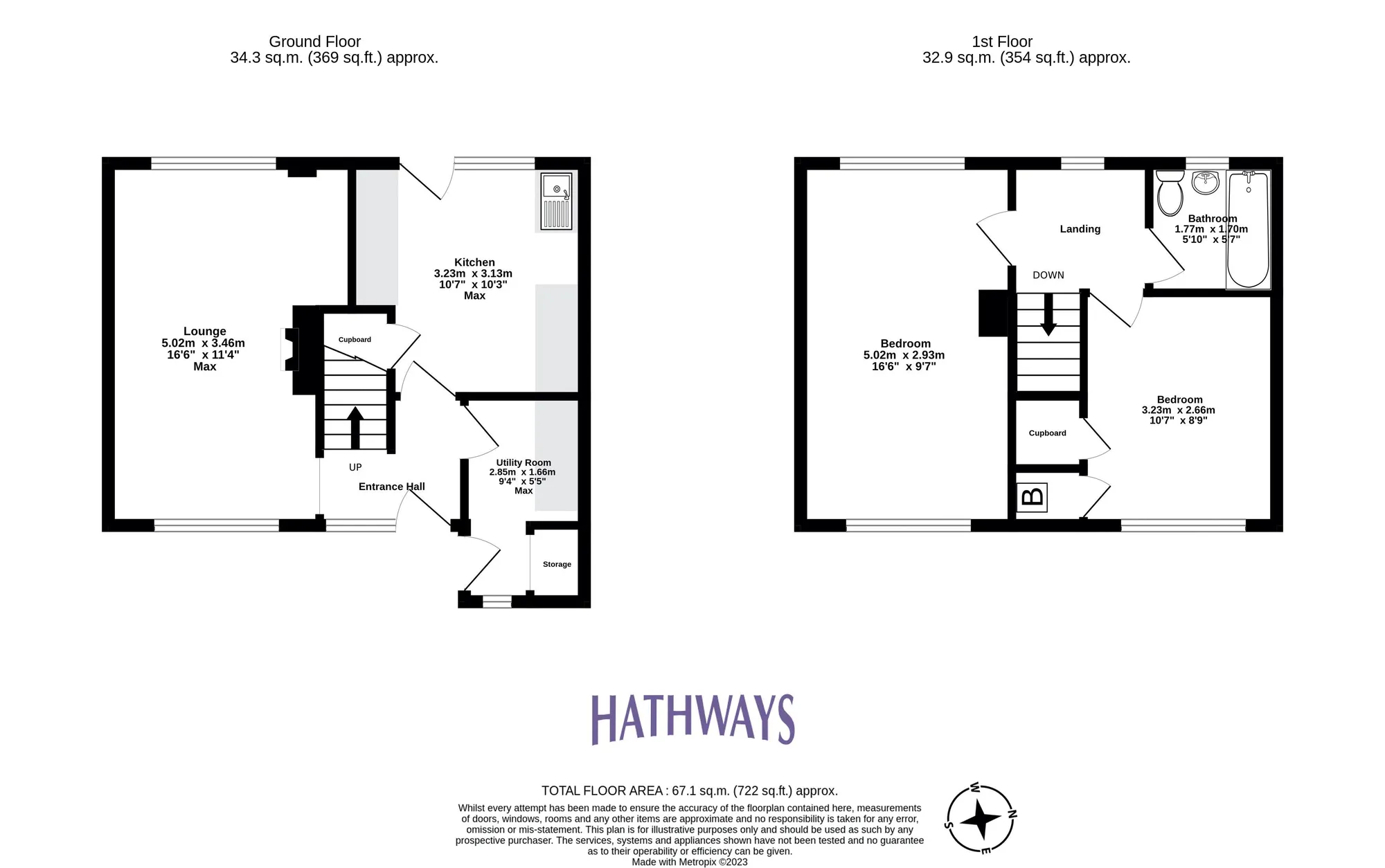 2 bed terraced house for sale in Laybourne Close, Cwmbran - Property Floorplan
